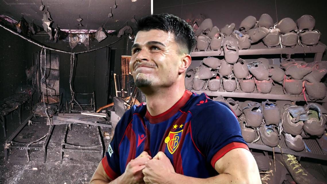 Die Kabine von Flavius Daniliuc brannte bei Basel völlig aus.