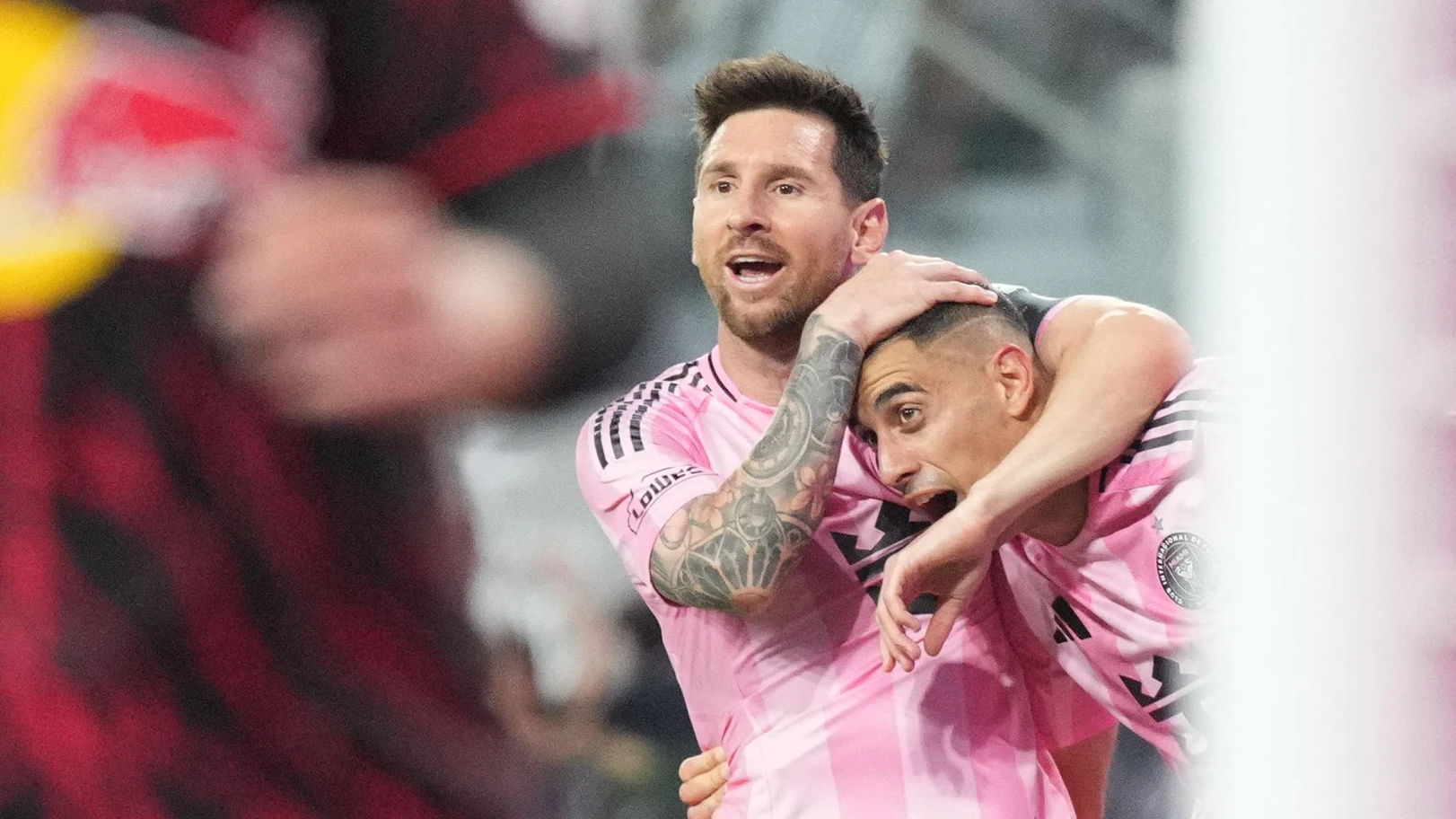 Lionel Messi mit Miami-Kollege German Berterame