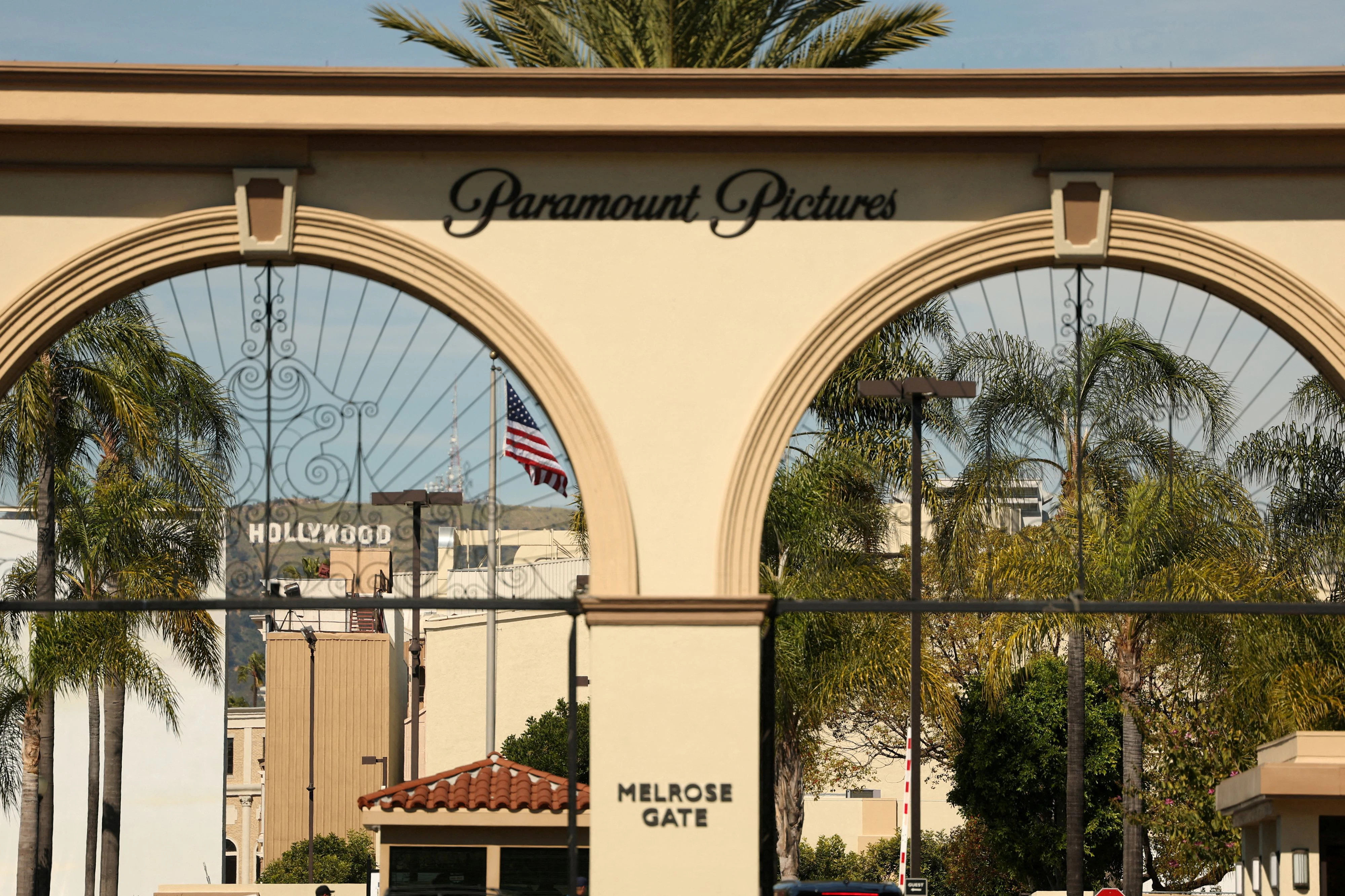 Touristenmagnet: Das Haupttor der Paramount Pictures Studios in Los Angeles, Kalifornien