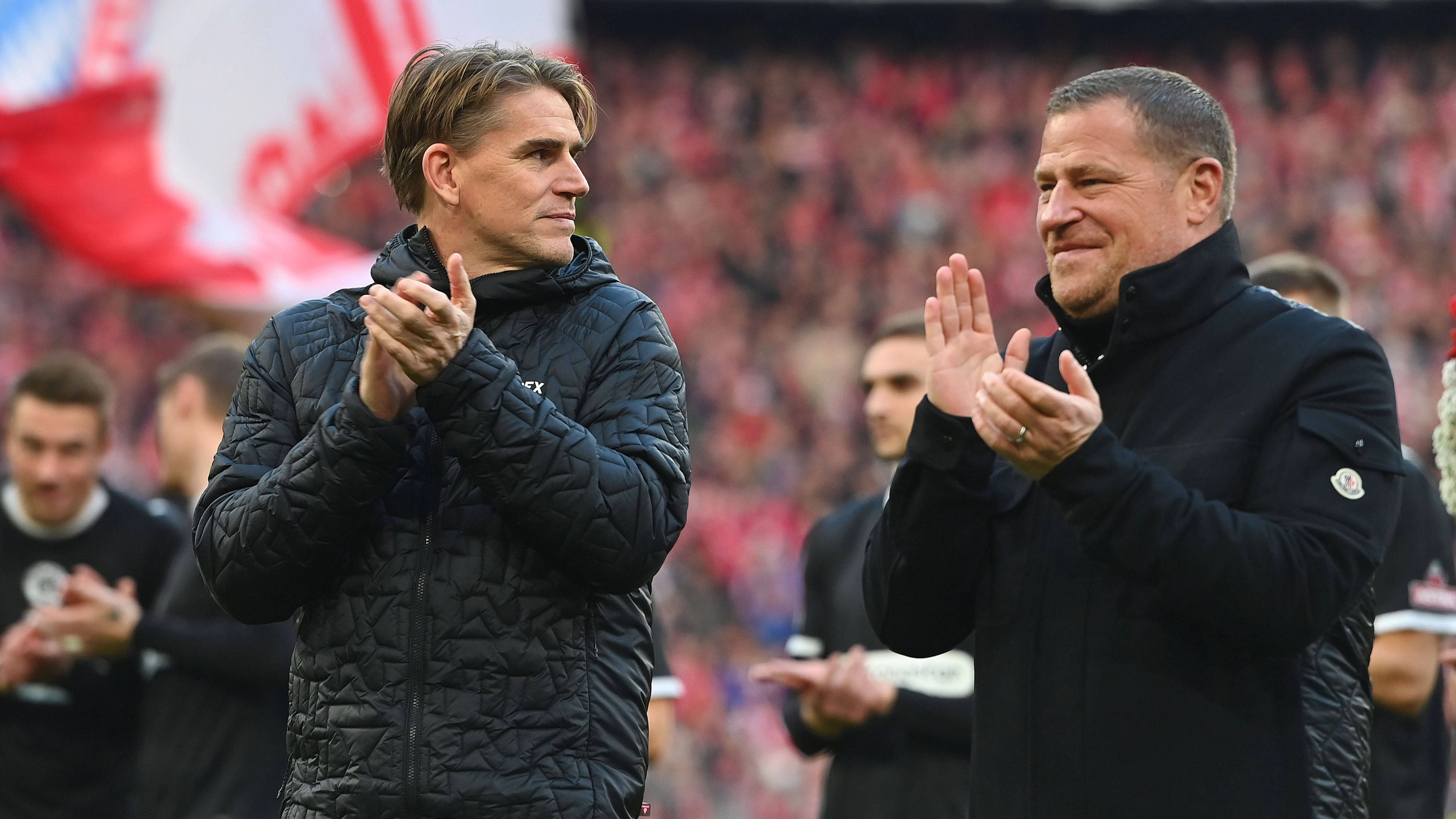 v.li:Christoph FREUND Sportdirektor Bayern Muenchen, Max EBERL Sportvorstand FC Bayern Muenchen. Fussball 1. Bundesliga Saison 2025/2026, 12.Spieltag, Spieltag12 FC Bayern Muenchen - FC St. Pauli 3-1 am 29.11.2025 , A L L I A N Z A R E N A. *** from left Christoph FREUND Sports Director Bayern Muenchen , Max EBERL Chief Sports Officer FC Bayern Muenchen Football 1 Bundesliga Season 2025 2026, Matchday 12, Matchday 12 FC Bayern Muenchen FC St Pauli 3 1 on 29 11 2025 , A L L I A N Z A R E N A