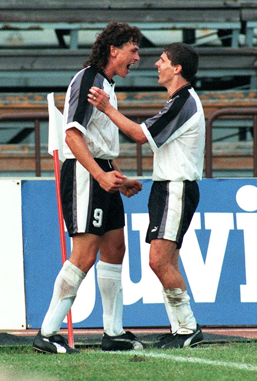 Toni Polster und Didi Kühbauer.