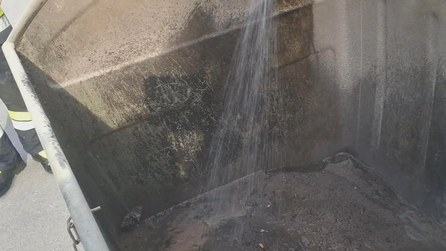 Der Brandherd war eine Aschetonne.