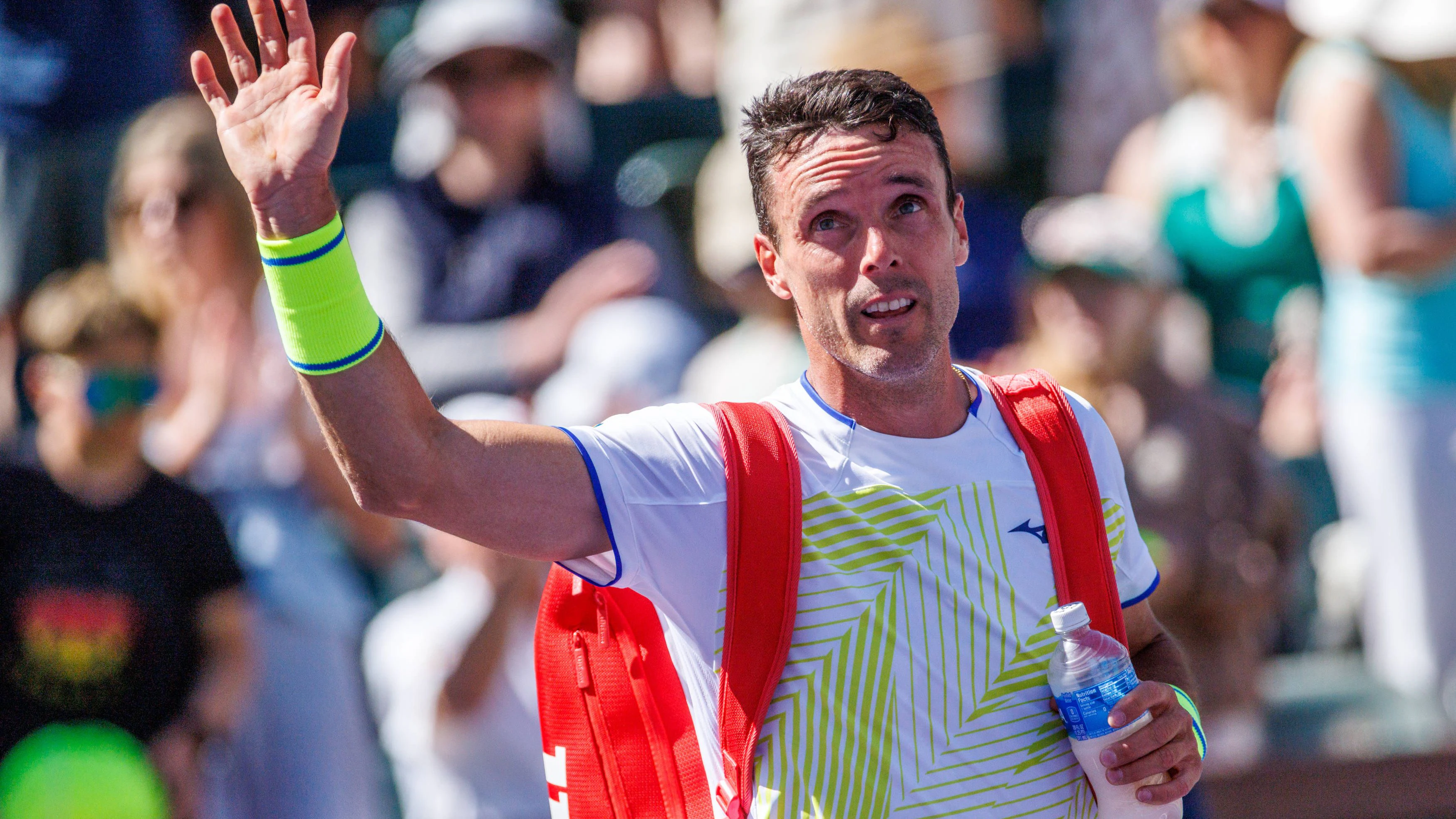 March 7, 2026: Roberto Bautista Agut ESP in action against Jack Draper GBR during their round 2 match at the BNP Paribas Open on March 7, 2026, held at the Indian Wells Tennis Garden in Indian Wells, California. Indian Wells USA - ZUMAc04_ 20260307_zma_c04_200 Copyright: xMalxTaamx