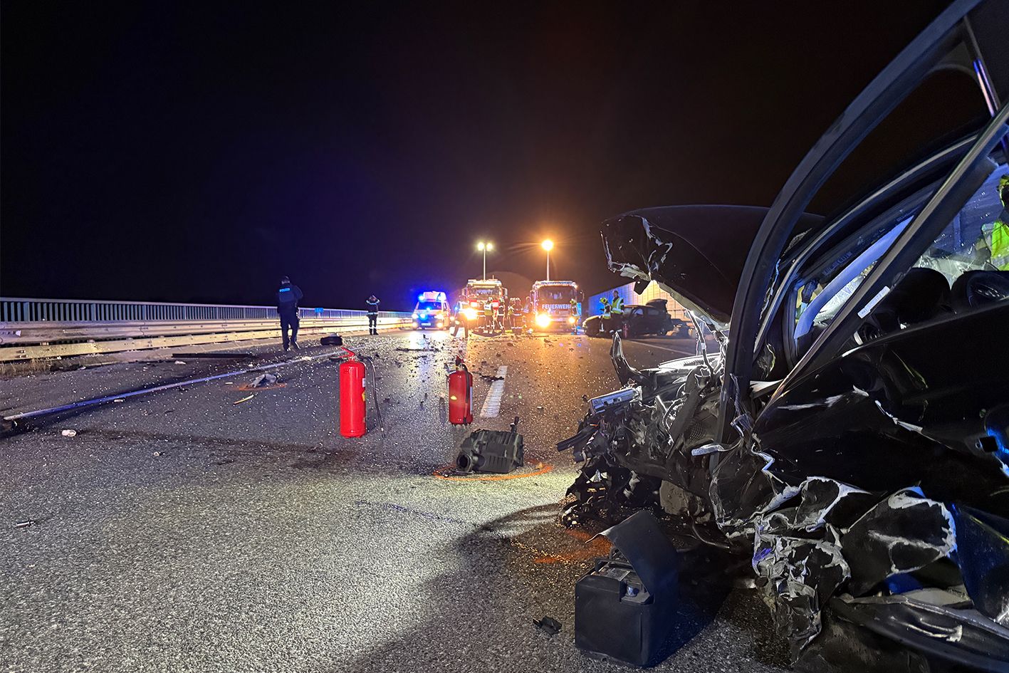 Schwerer Verkehrsunfall aur der B15