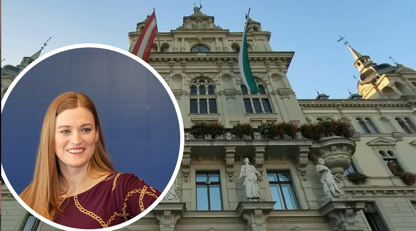 Im Grazer Rathaus gibt es keinen barrierefreien Platz für Gemeinderätin Barbara Sima-Ruml (Die Grünen).