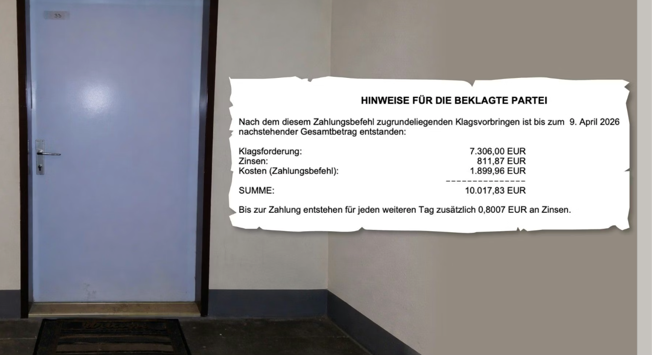 Der Polizist verletzte sich beim Aufdrücken der Wohnungstüre.