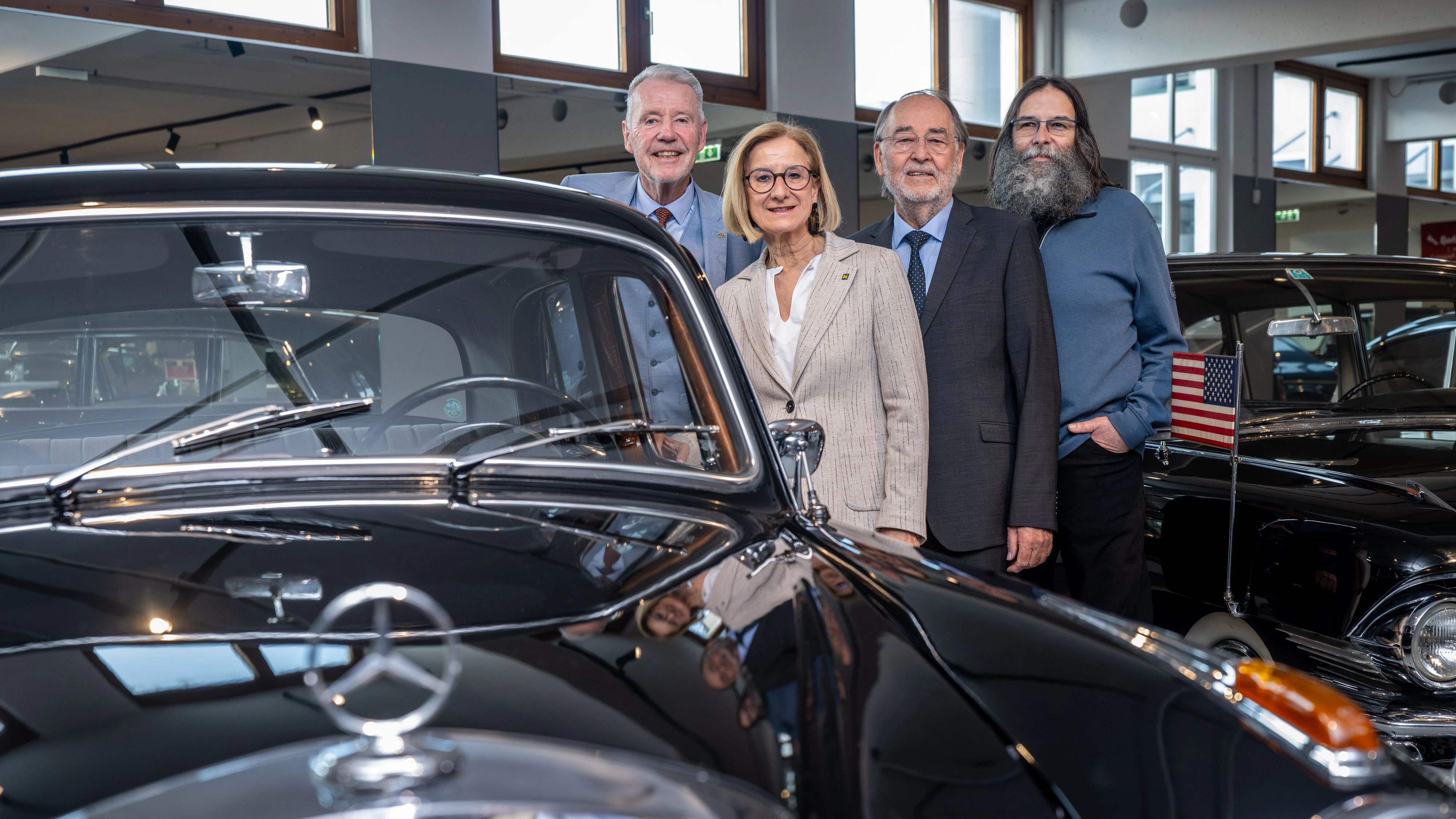 Bürgermeister Klaus Schneeberger, Landeshauptfrau Johanna Mikl-Leitner, Friedrich und Ronald Fehr