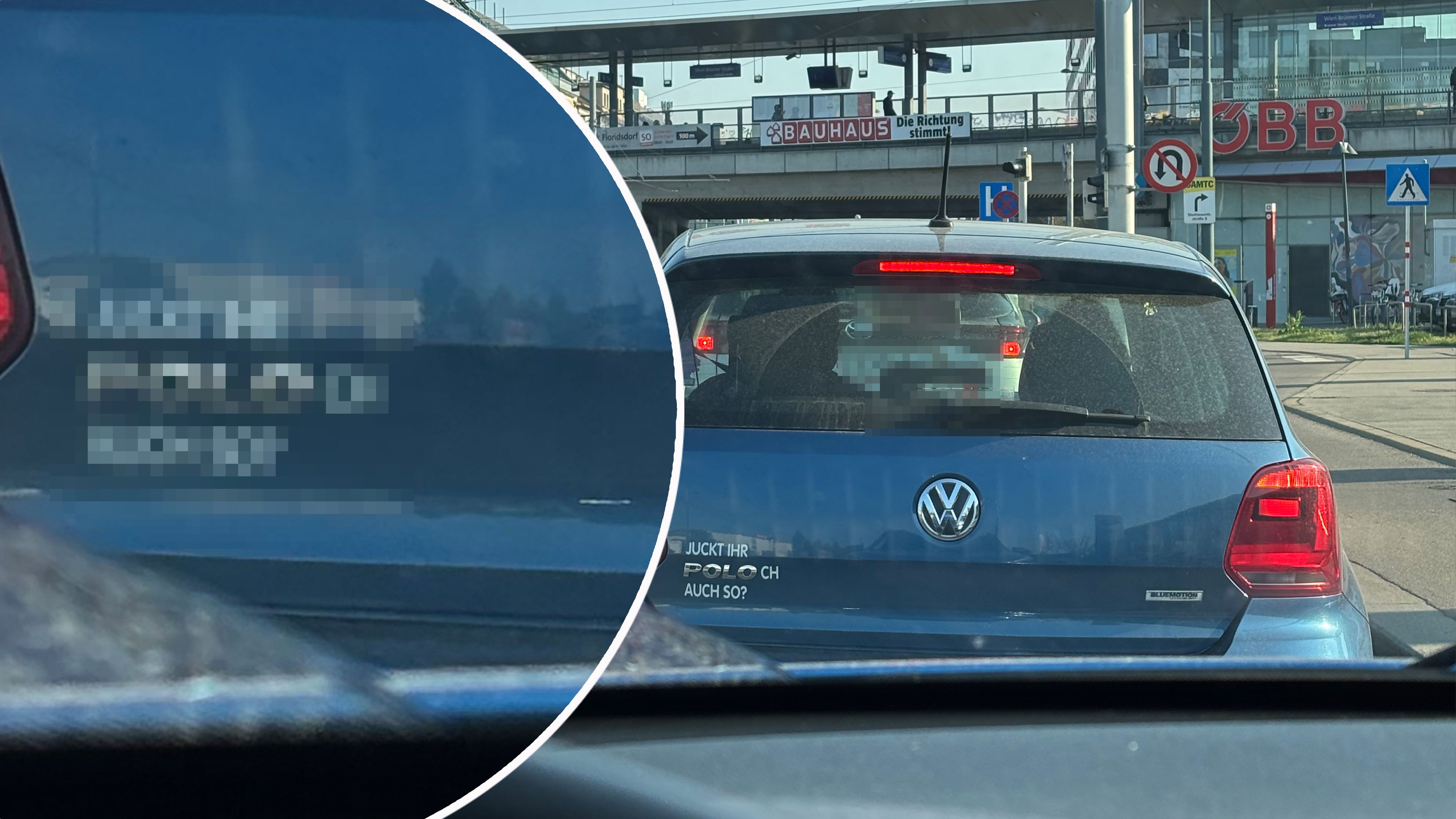 Leserin Dijana staunte am frühen Freitag nacht schlecht über den lustigen Aufkleber.