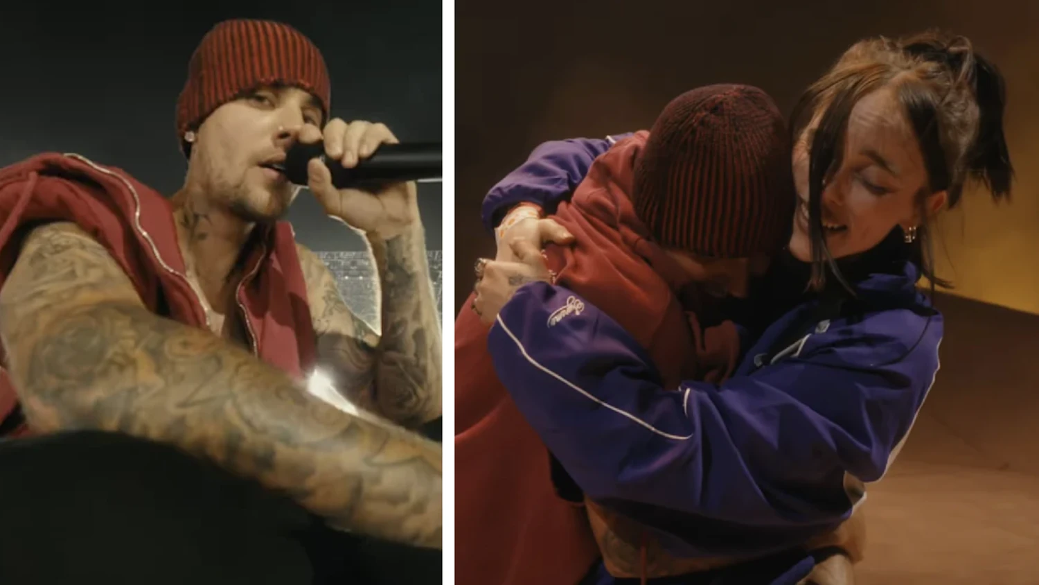 Plötzlich stand Billie Eilish bei Justin Bieber auf der Bühne.
