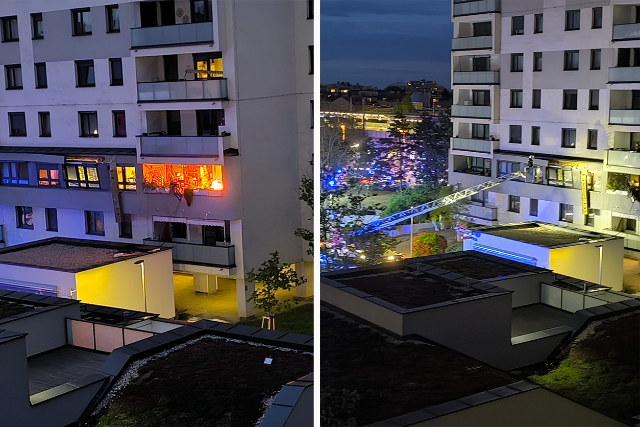 Am Montagabend forderte ein Hochhausbrand die Wiener Einsatzkräfte.