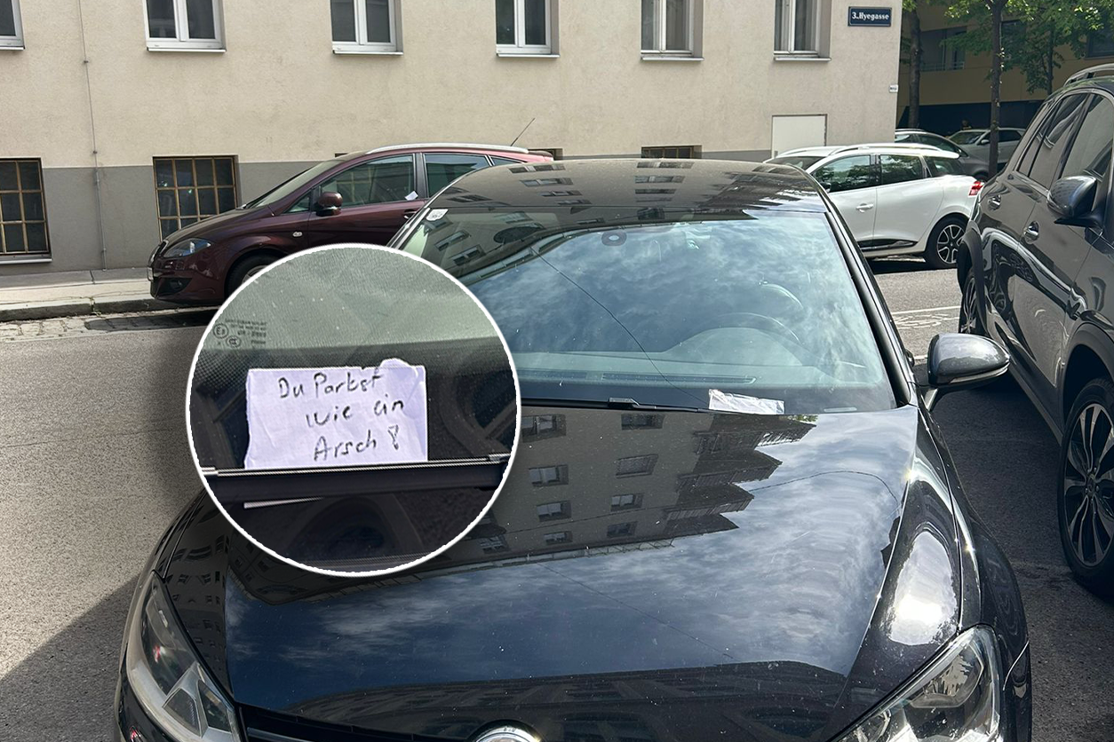 Heute.at - Du parkst wie ein A***: Pkw sorgt für Ärger in Wien