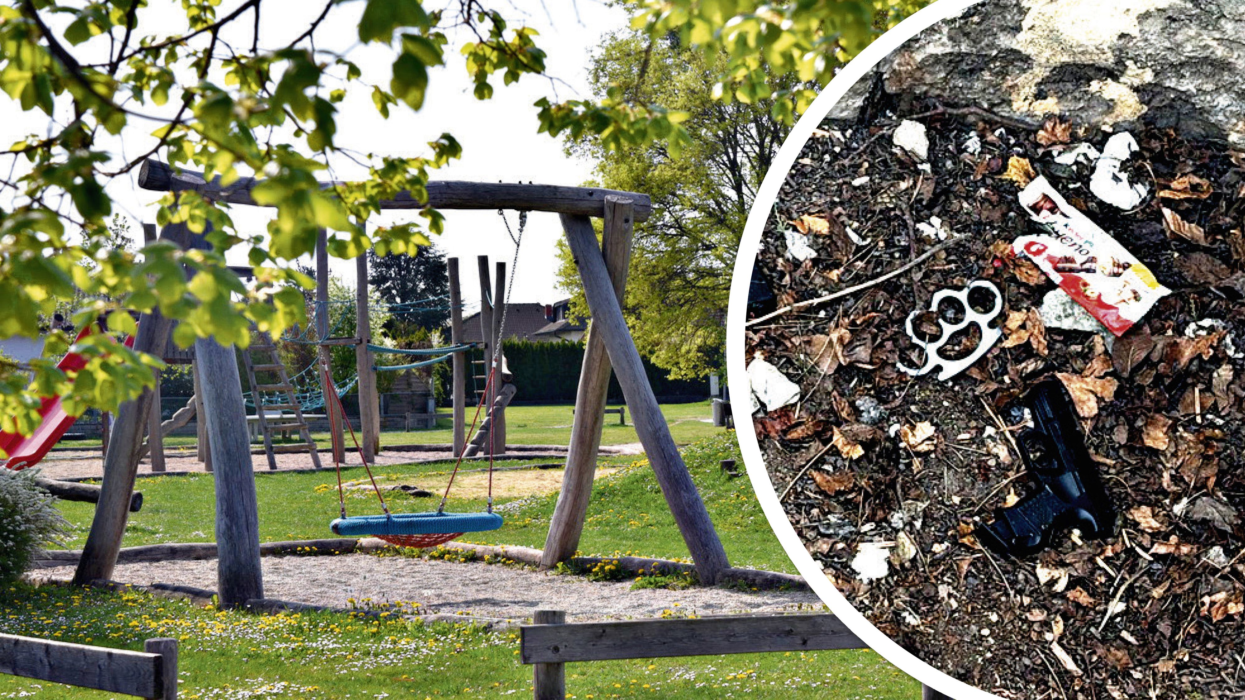 Kinder fanden Waffen auf Kinderspielplatz