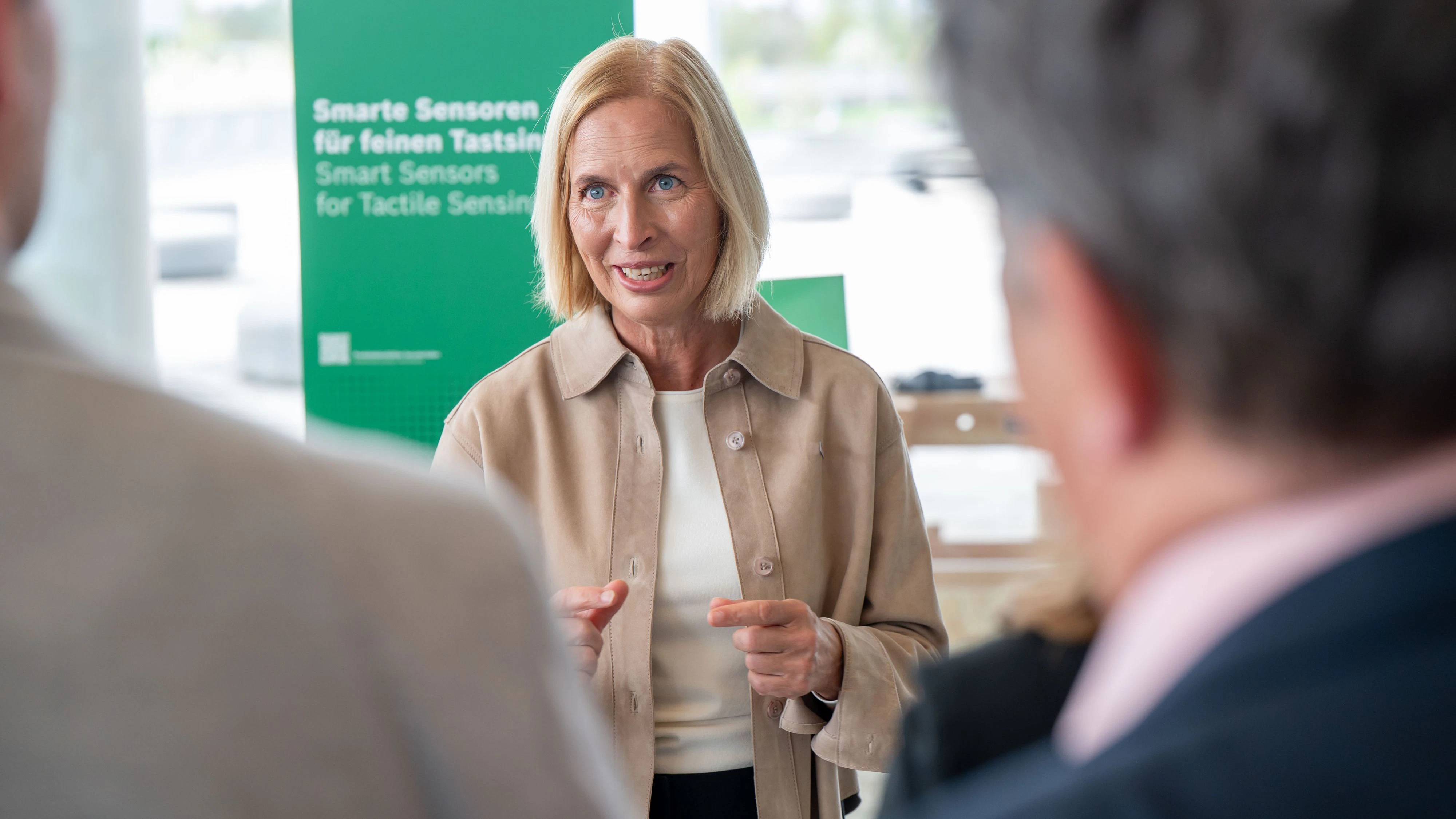 Tanja Rückert, Mitglied der Bosch-Geschäftsführung, in der Ausstellung „Innovation at Bosch“, bei der Jahrespressekonferenz 2026.