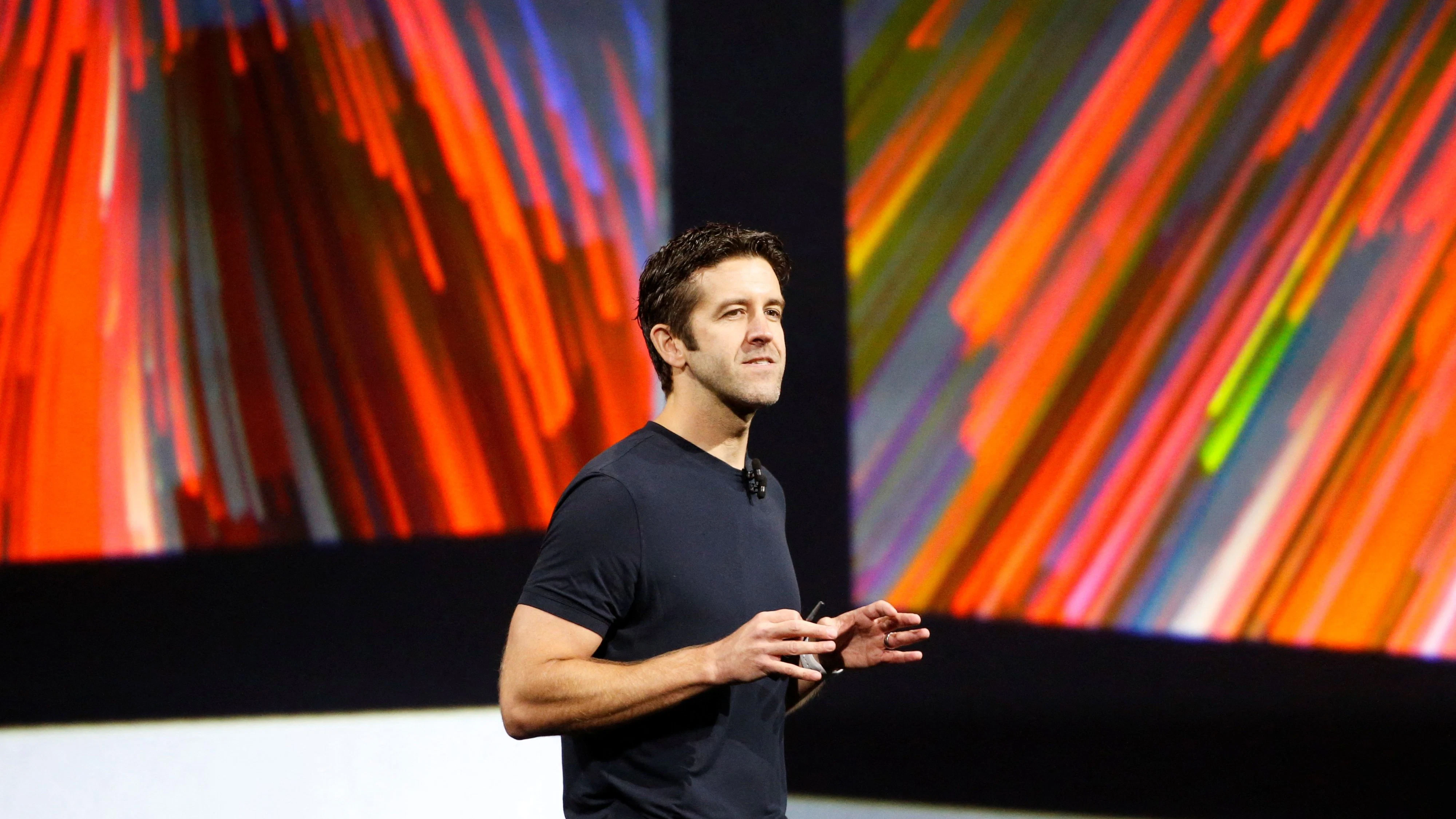 FILE PHOTO: John Ternus, Vice President, Mac and iPad Hardware Engineering speaks during Apple's annual world wide developer conference (WWDC) in San Jose, California, U.S. June 5, 2017. REUTERS/Stephen Lam/File Photo