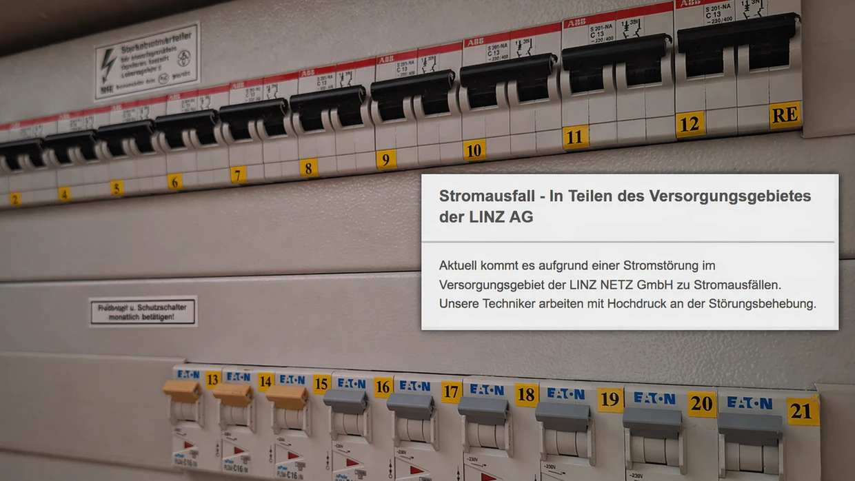 Im Linzer Süden gingen am Dienstag in der Früh plötzlich die Lichter aus.