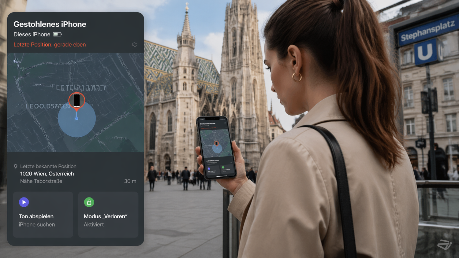 Die Beamten hatten auch direkt eine Spur, denn das Opfer konnte das gestohlene Smartphone orten.