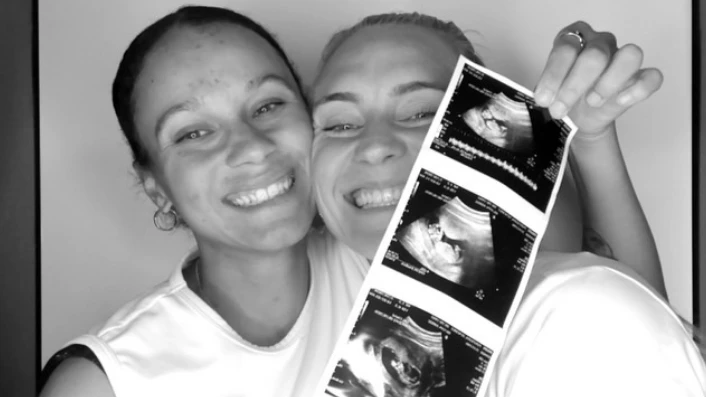 Sarah Puntigam: "Puntigam-Party zu dritt."