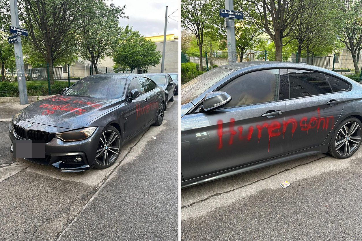 Die Racheaktion erregte am Montag in Wien-Favoriten gewaltig Aufsehen.