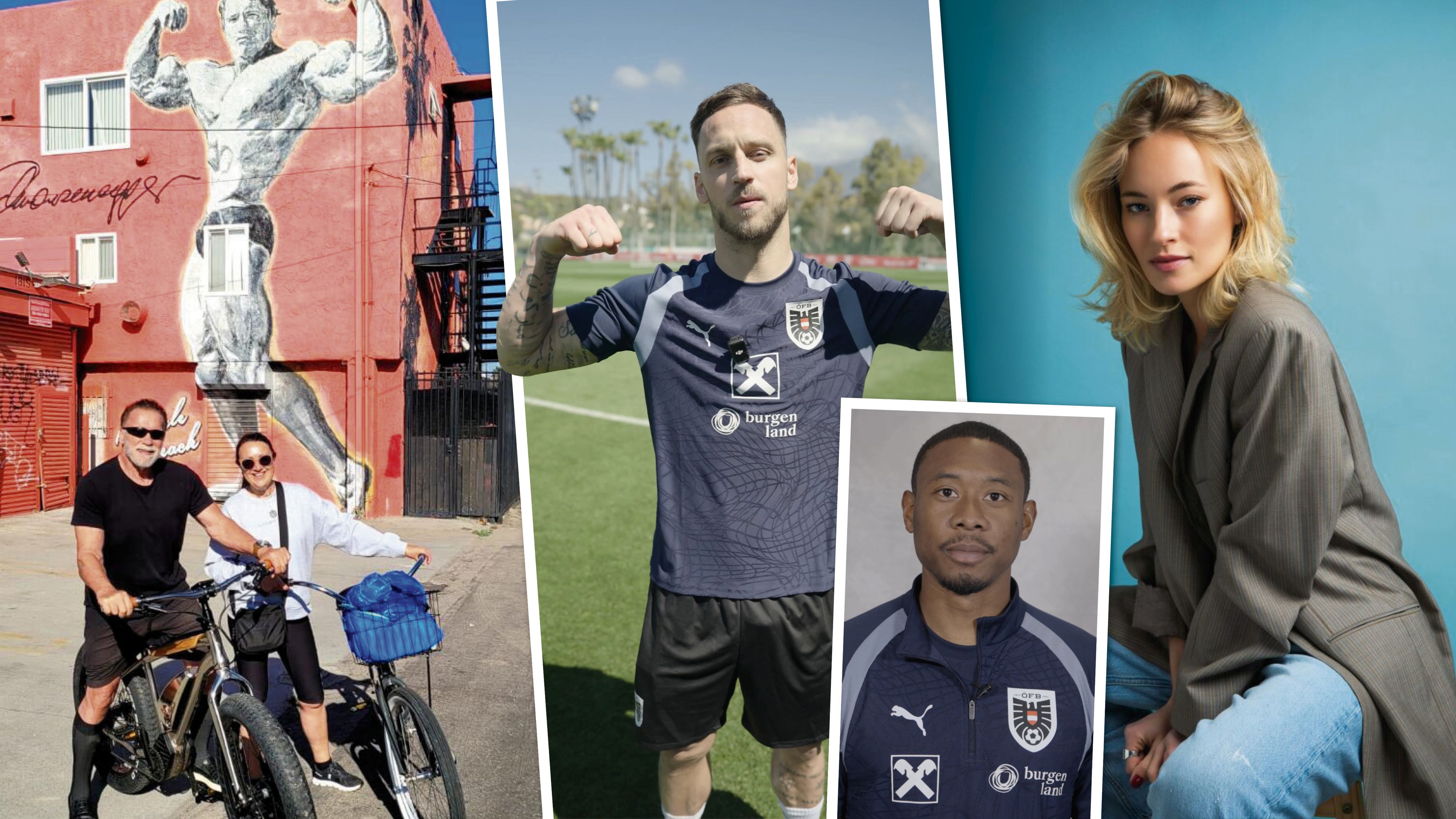 Marko Arnautovic, David Alaba und Valerie Huber unterstützen Arnold Schwarzeneggers Klimakampagne.