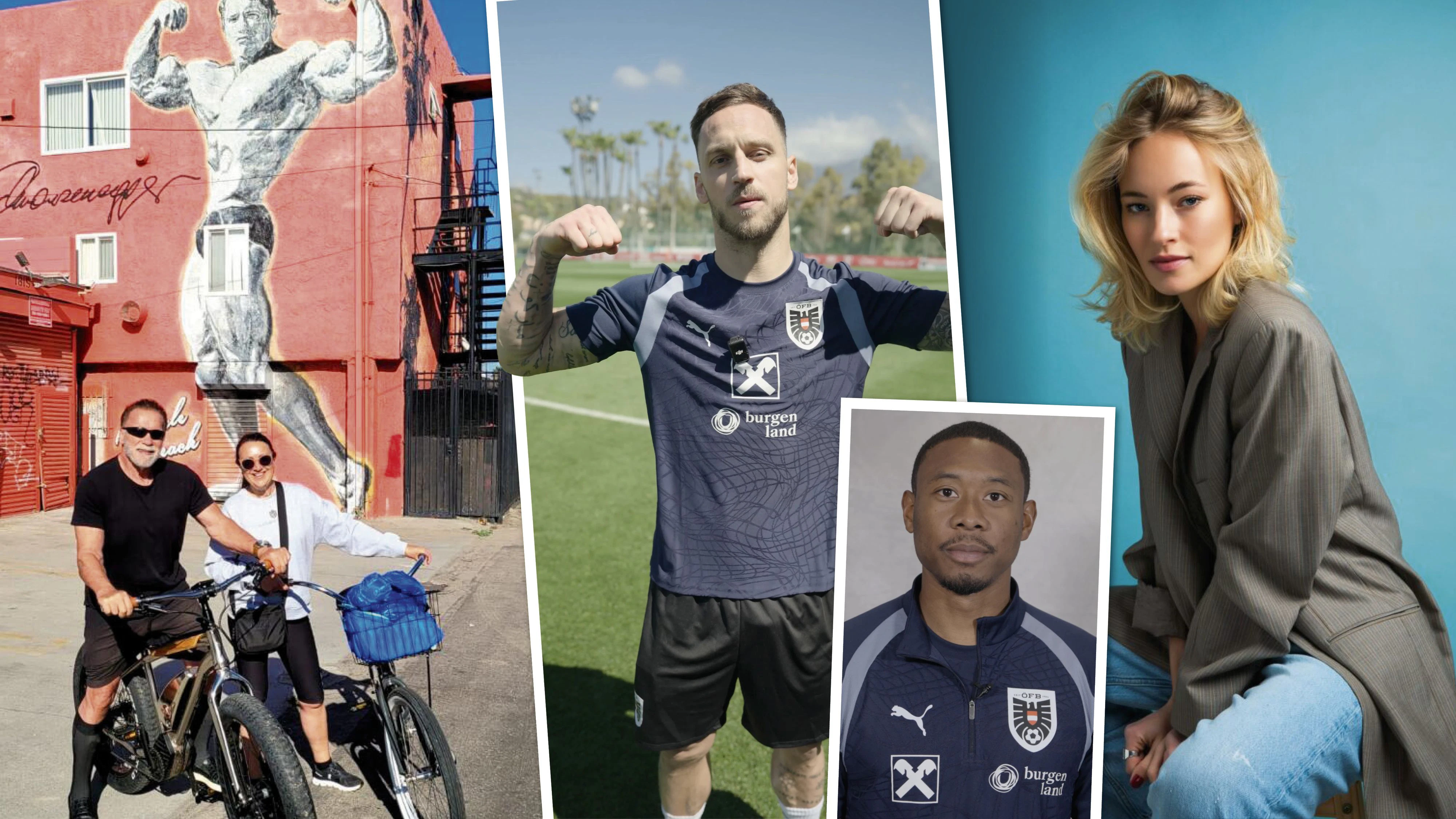 Marko Arnautovic, David Alaba und Valerie Huber unterstützen Arnold Schwarzeneggers Klimakampagne.