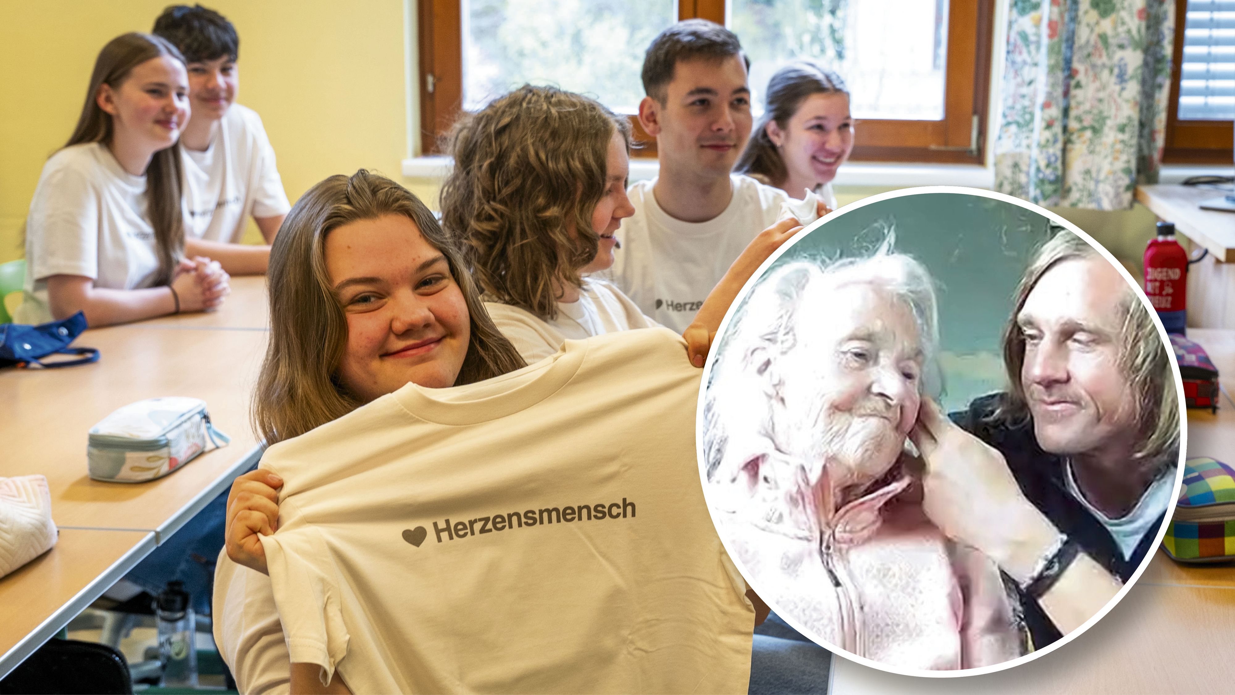 Arthur und Stefanie Sch. bedanken sich für die Hilfe der Schüler.