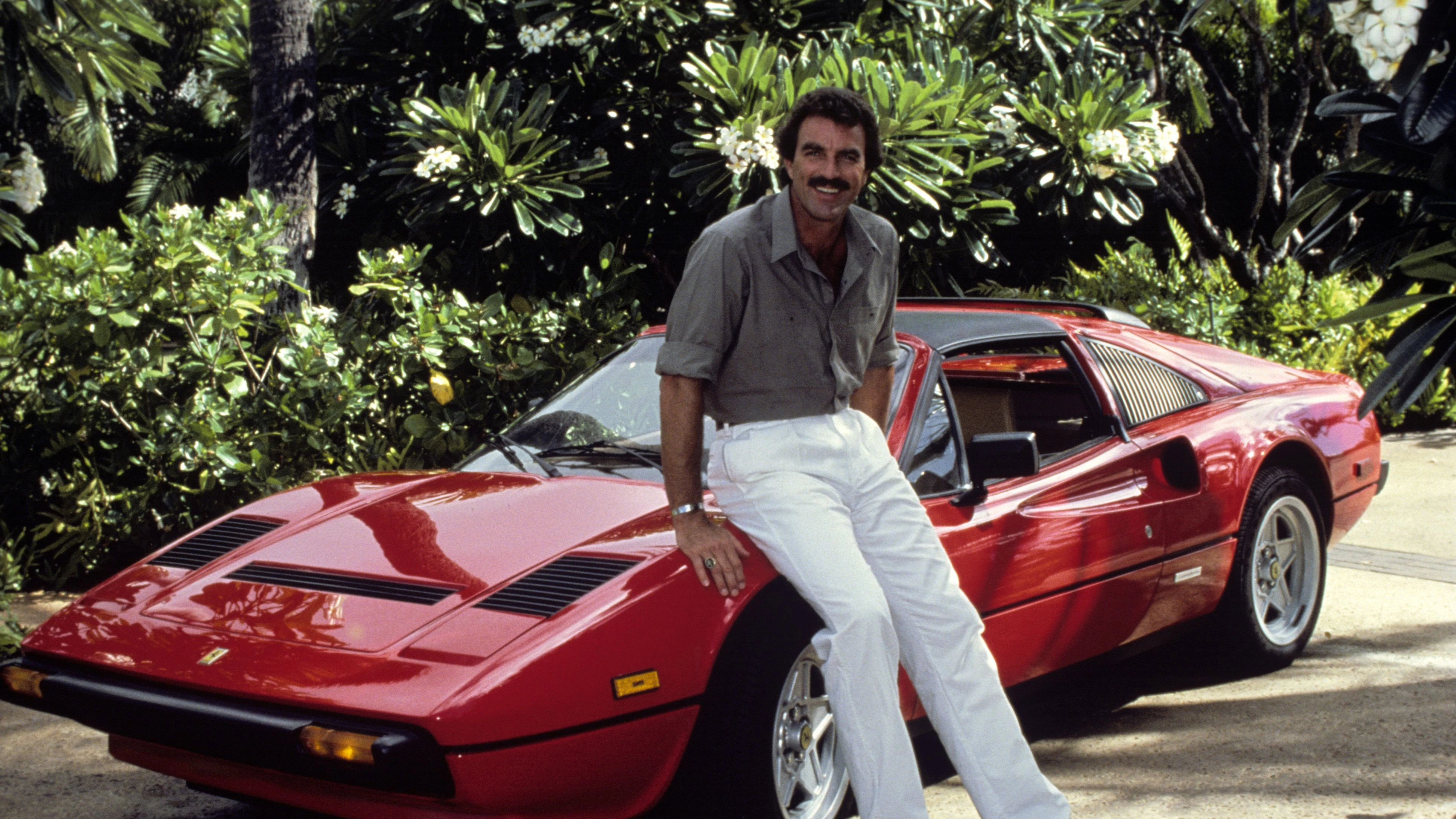 Tom Selleck und sein Ferrari 308 GTS I Quattrovalvole.