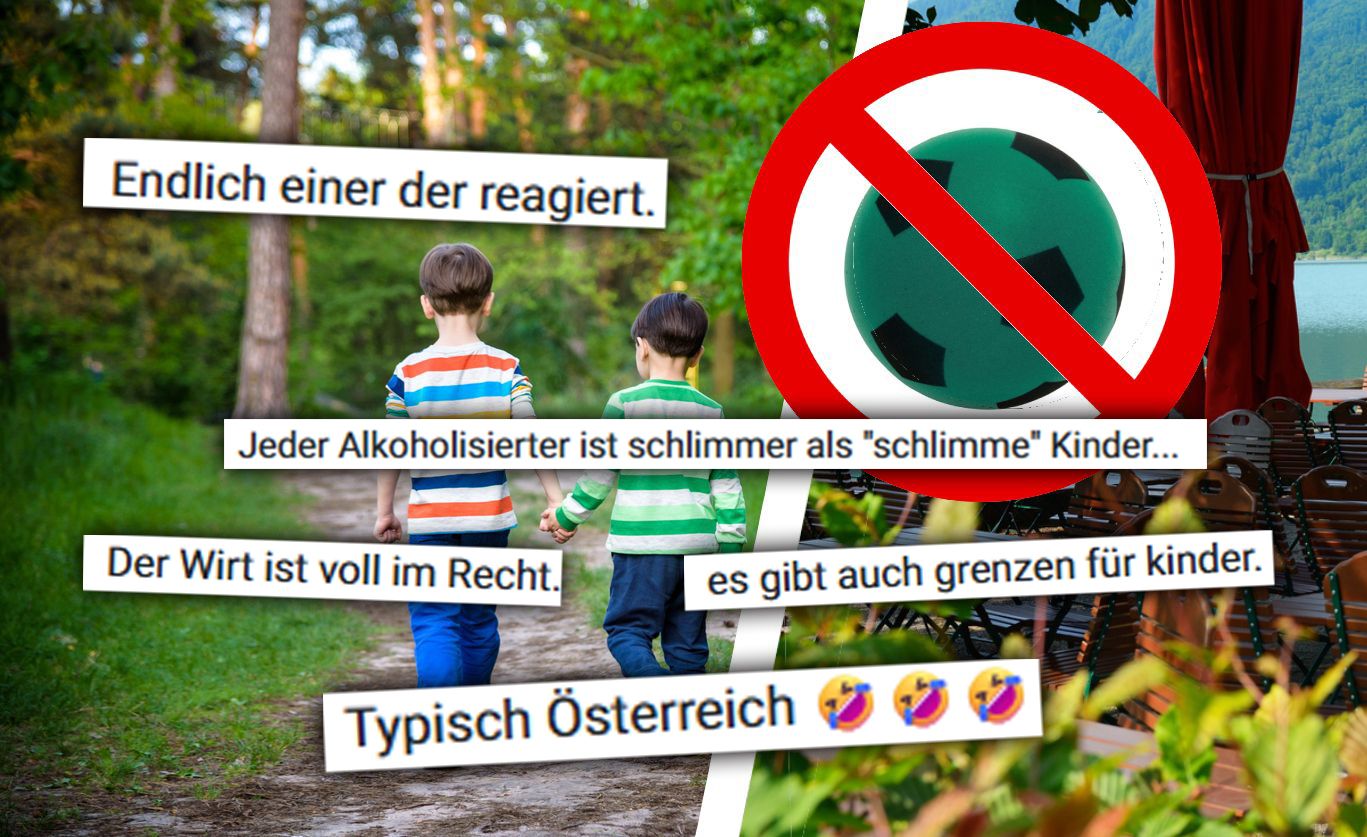 Traumatischer Nachmittag für zwei Familien: Weil ihre Kinder (5 und 6) mit einem Softball im Gastgarten spielten, flogen sie aus einem Imbiss.