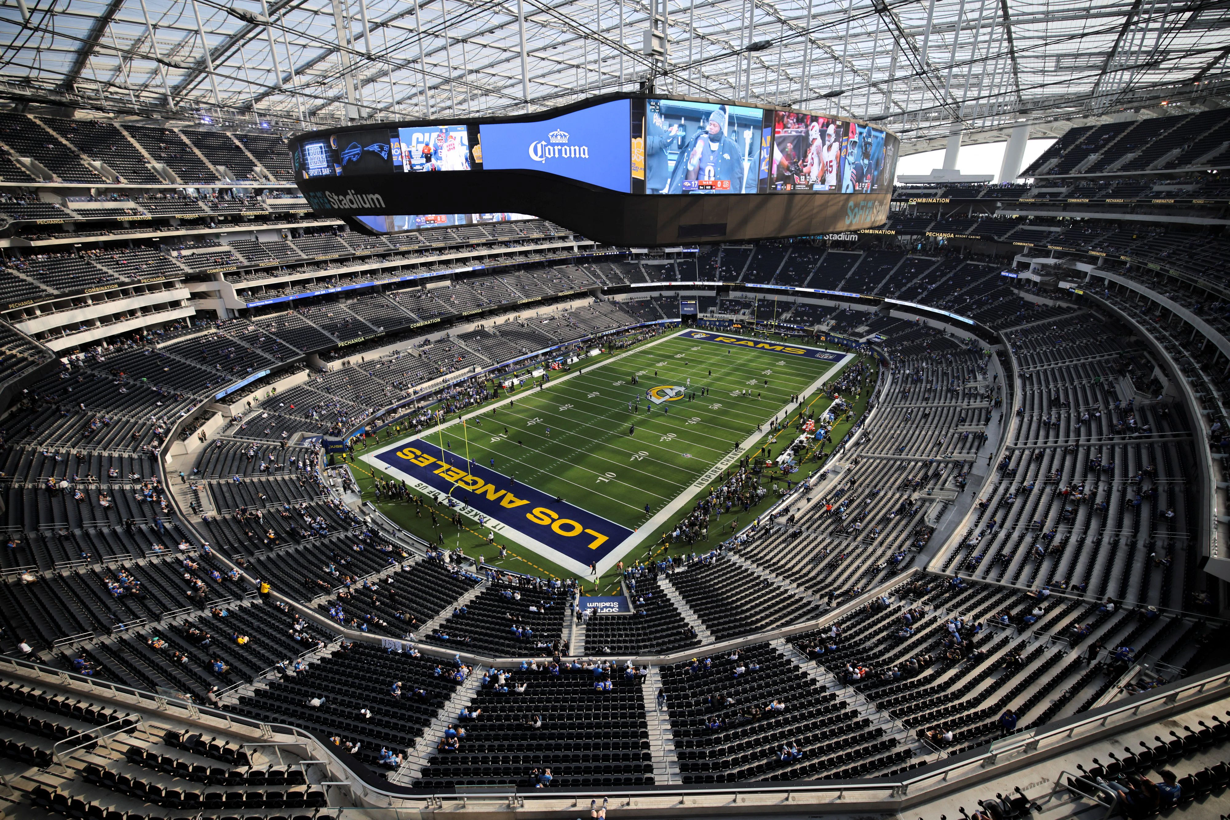 Das SoFi Stadium in Los Angeles: Hier spielen bei der Fußball-WM die USA und kurz darauf der Iran (mutmaßlich)