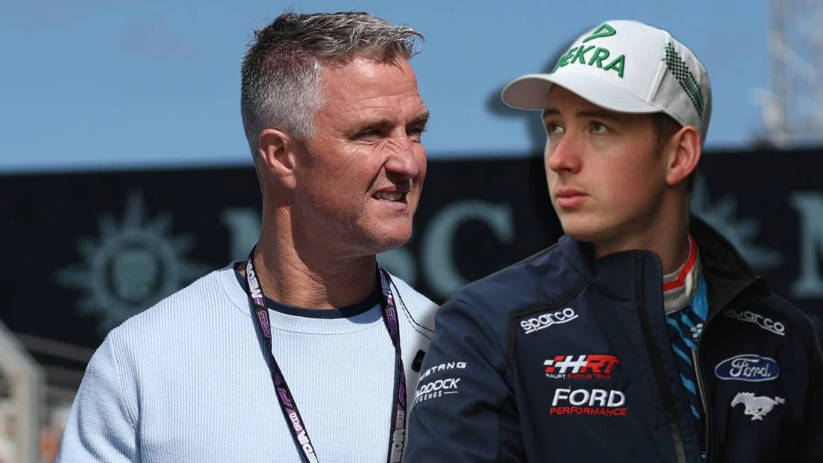 Formel-1-Experte Ralf Schumacher und sein Sohn David. 
