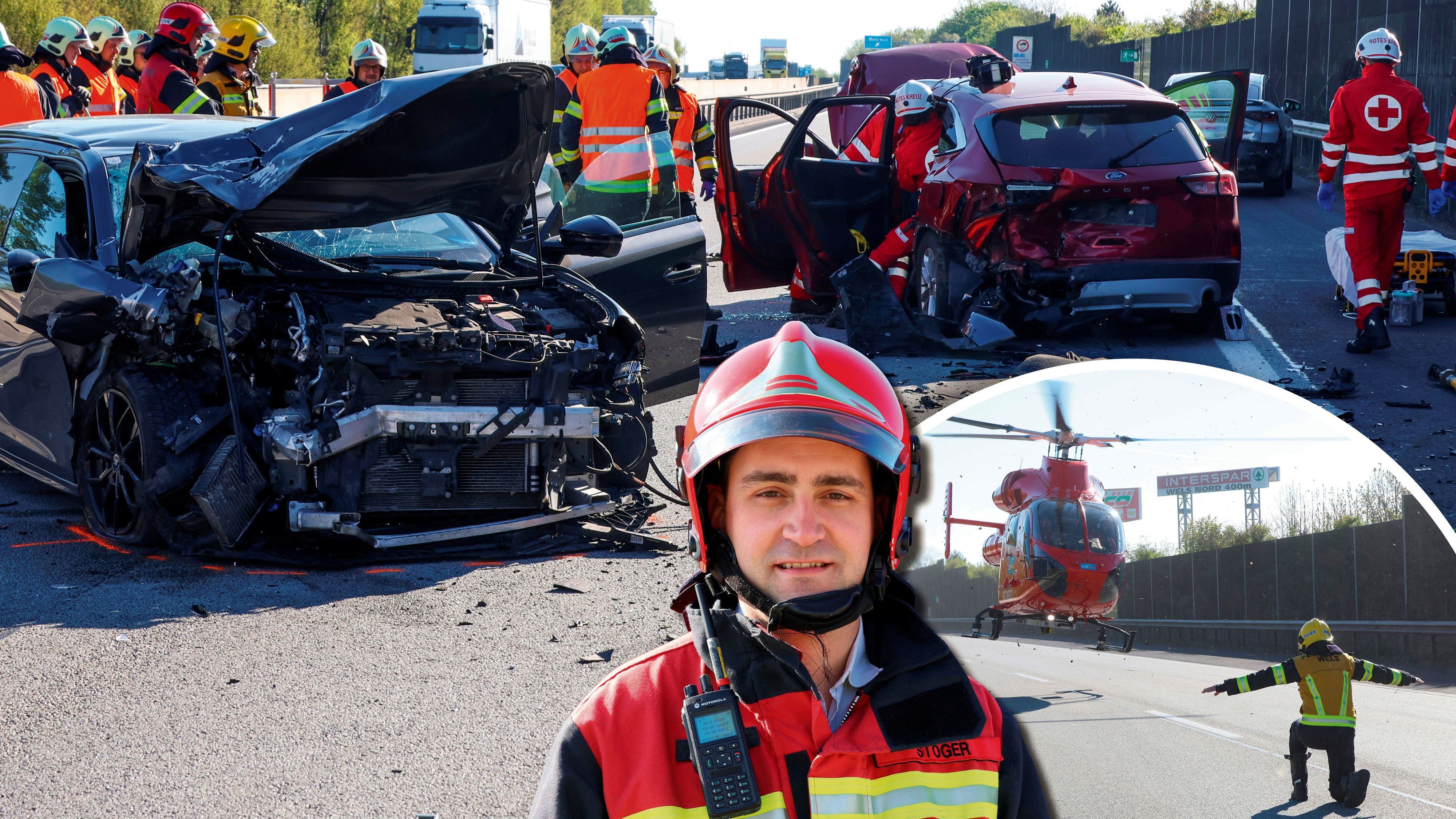 Die Rettungsgasse funktionierte laut Feuerwehr bei dem Crash überhaupt nicht.