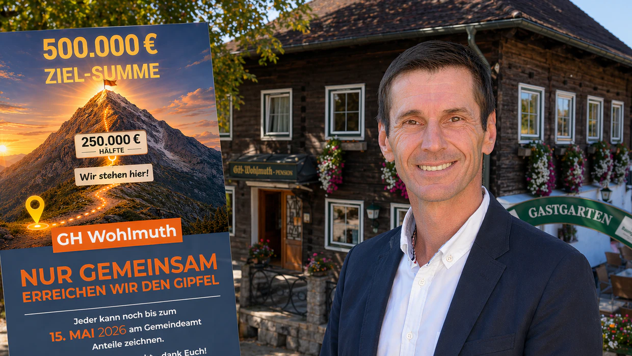 Bürgermeister Martin Tiefenthaler will mit Bürgern gemeinsam das Wirtshaus retten.