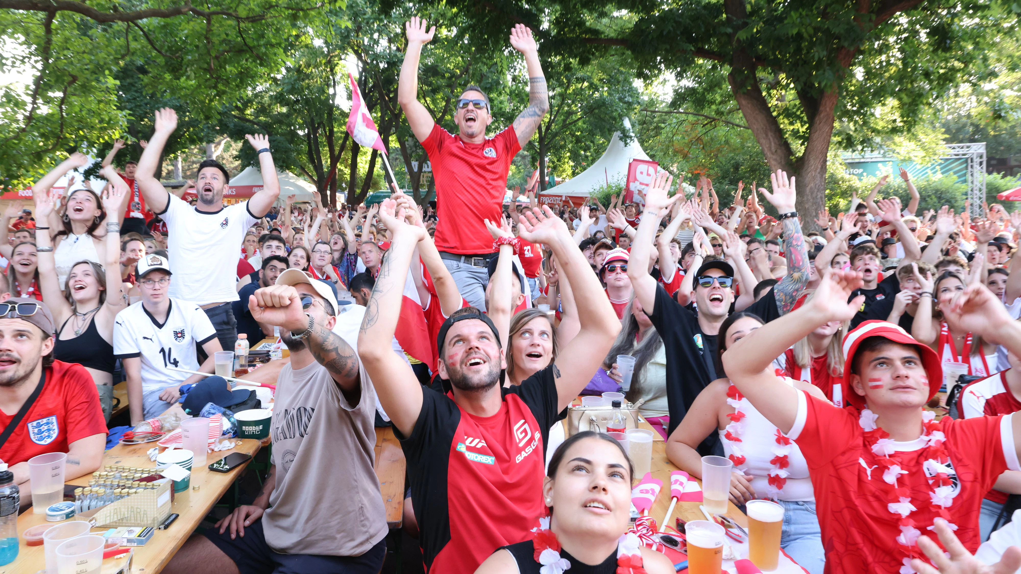 20240625 / public viewing österreich holland fussball em euro 2024 fanzone prater / foto: denise auer / tageszeitung heute