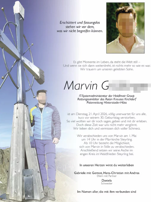 Die Parte zum Todesfall von Marvin G.