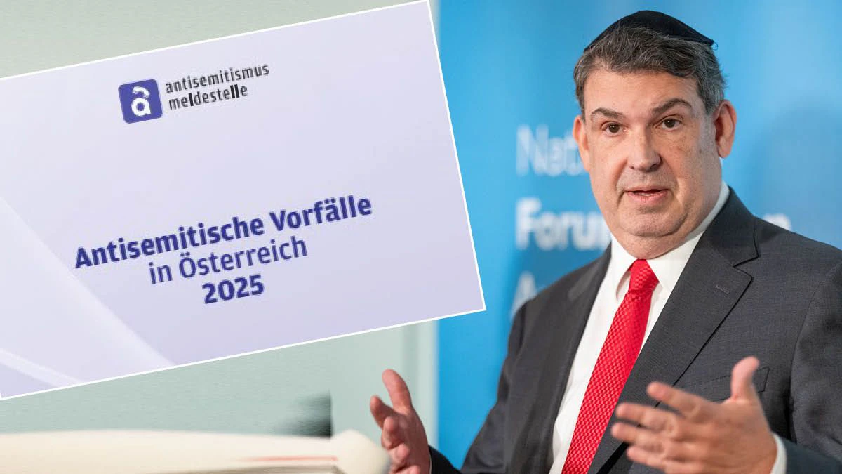 Präsident der Israelitischen Kultusgemeinde Oskar Deutsch mit dem Schock-Bericht.