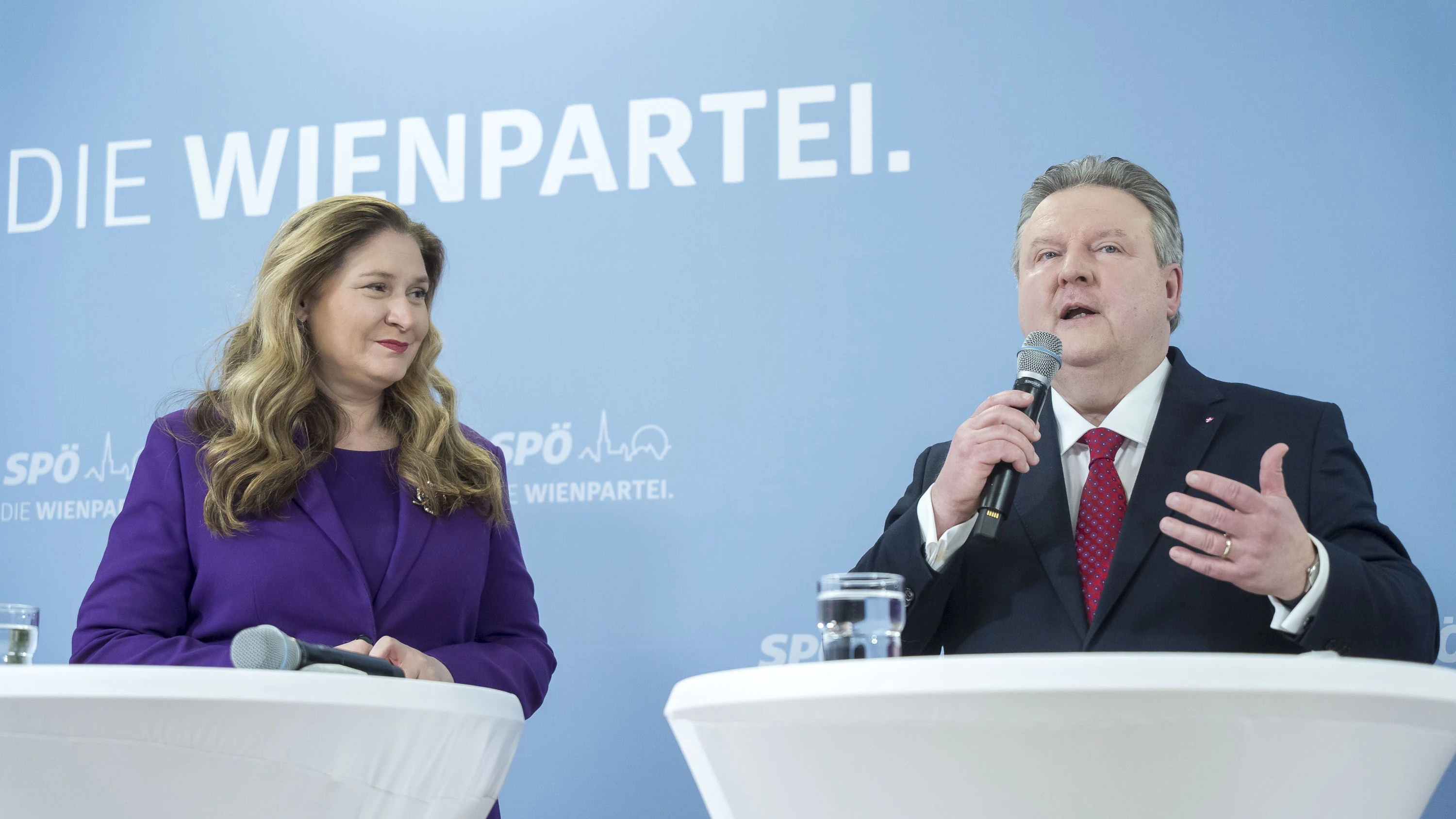 Vizebürgermeisterin Barbara Novak mit Bürgermeister Michael Ludwig.