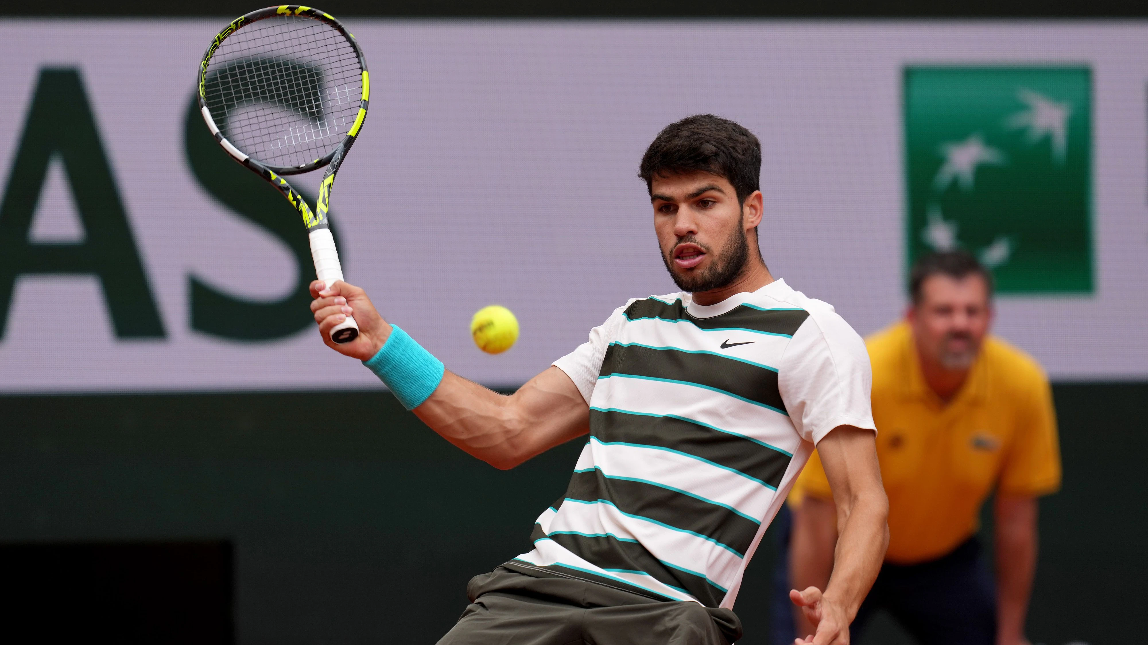 PARIS,FRANCE,26.MAY.25 - TENNIS - ATP World Tour, French Open, Roland Garros, Grand Slam. Image shows Carlos Alcaraz (ESP). Photo: GEPA pictures/ Michael Riedler