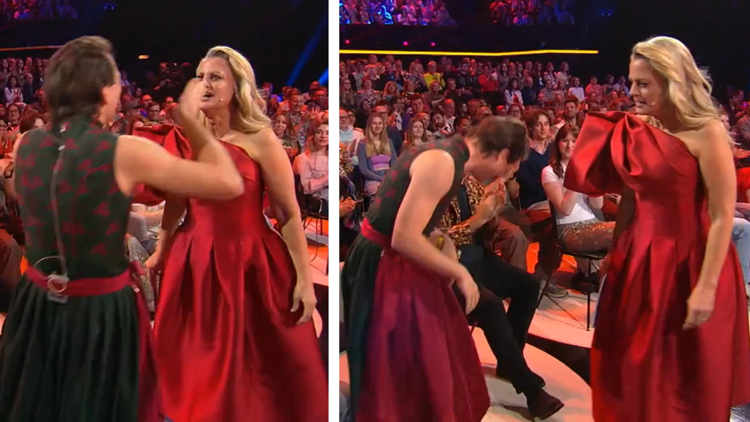 Heute.at - Mann im Dirndl will Schöneberger in ORF-Show küssen