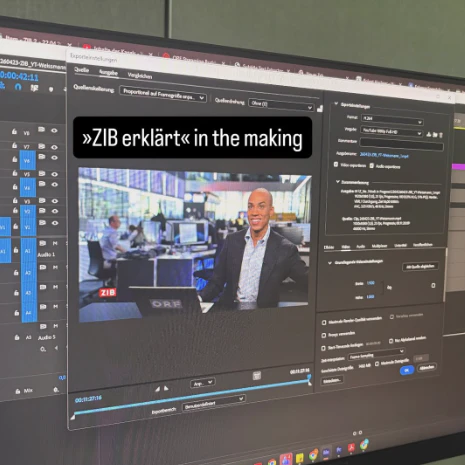 Die Entstehung der "ZIB erklärt" von und mit Stefan Lenglinger.