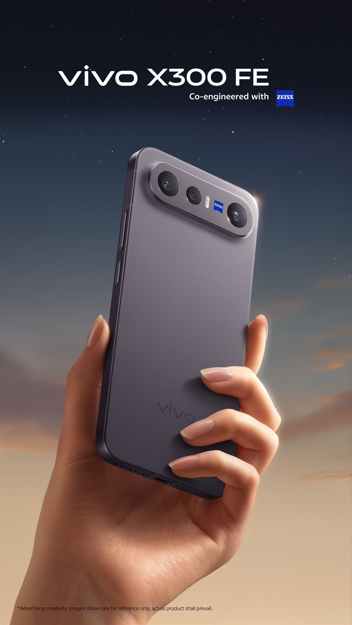 Im Mittelpunkt steht die Kamera. Vivo setzt beim X300 FE auf ein System, das gemeinsam mit Zeiss entwickelt wurde.