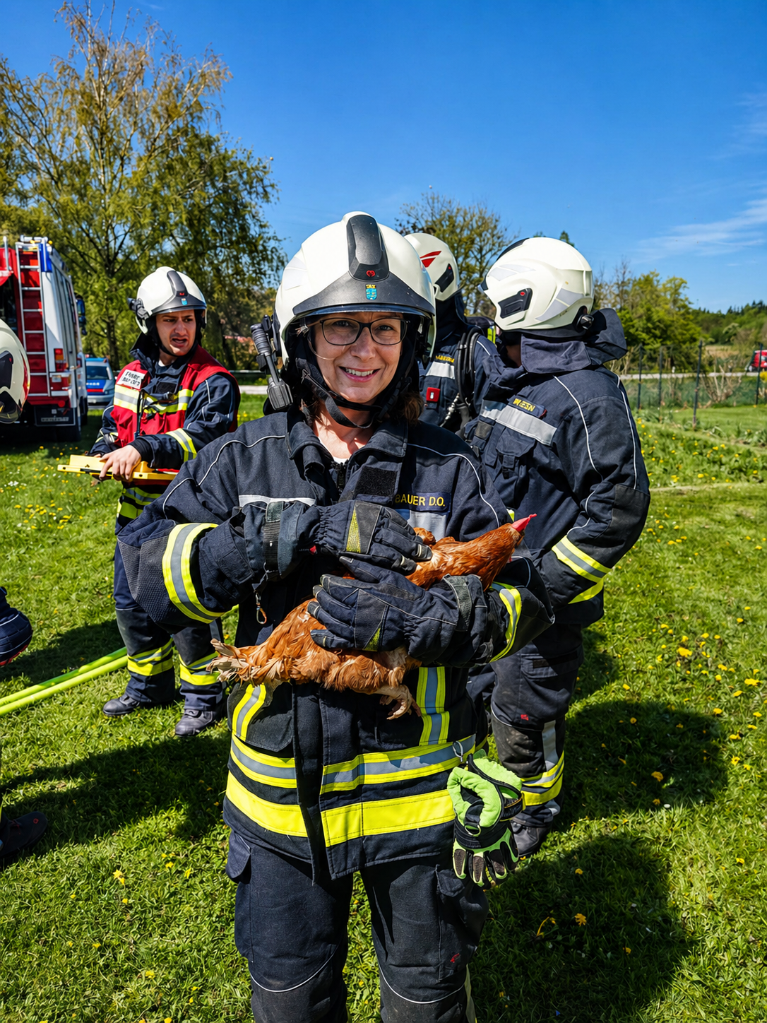 Brandalarm in Behamberg – Feuerwehr rettet Huhn