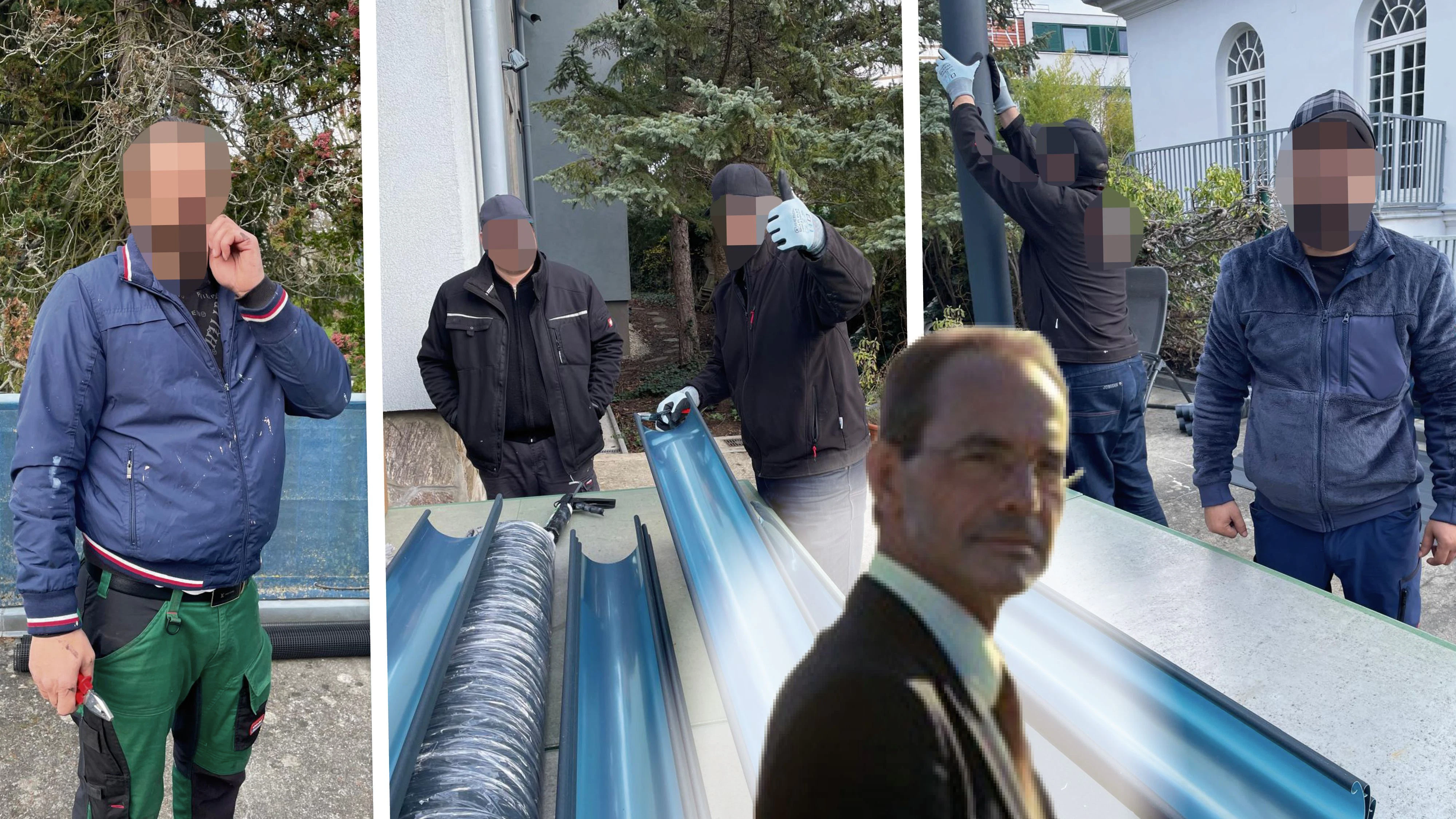 Die Handwerker bei der Arbeit; Anwalt Marchtrenker