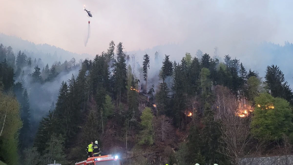 Heute.at - Waldbrand ausgebrochen – Polizei warnt alle Bürger