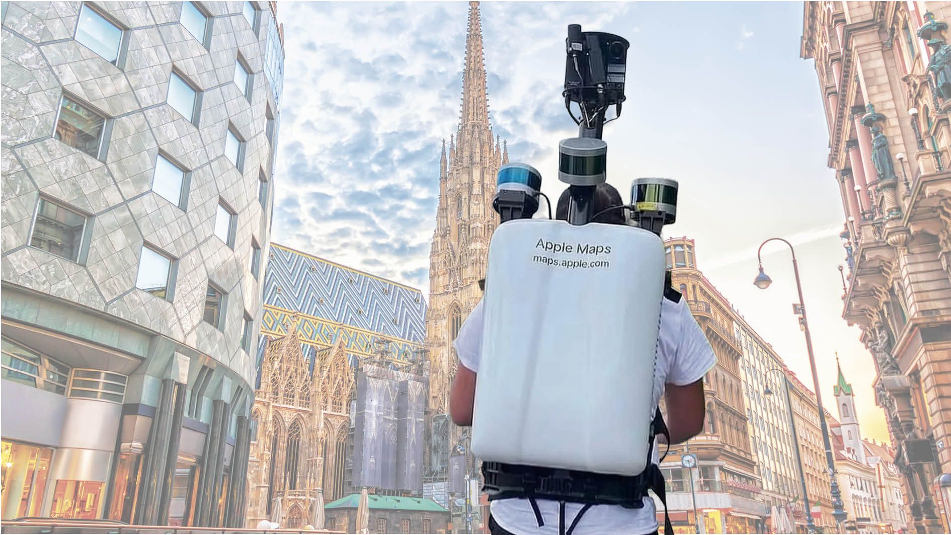 Nicht wundern: Ab sofort bis 20. Juli sind in Wien Apple-Mitarbeiter mit Kamera-Rucksäcken unterwegs.