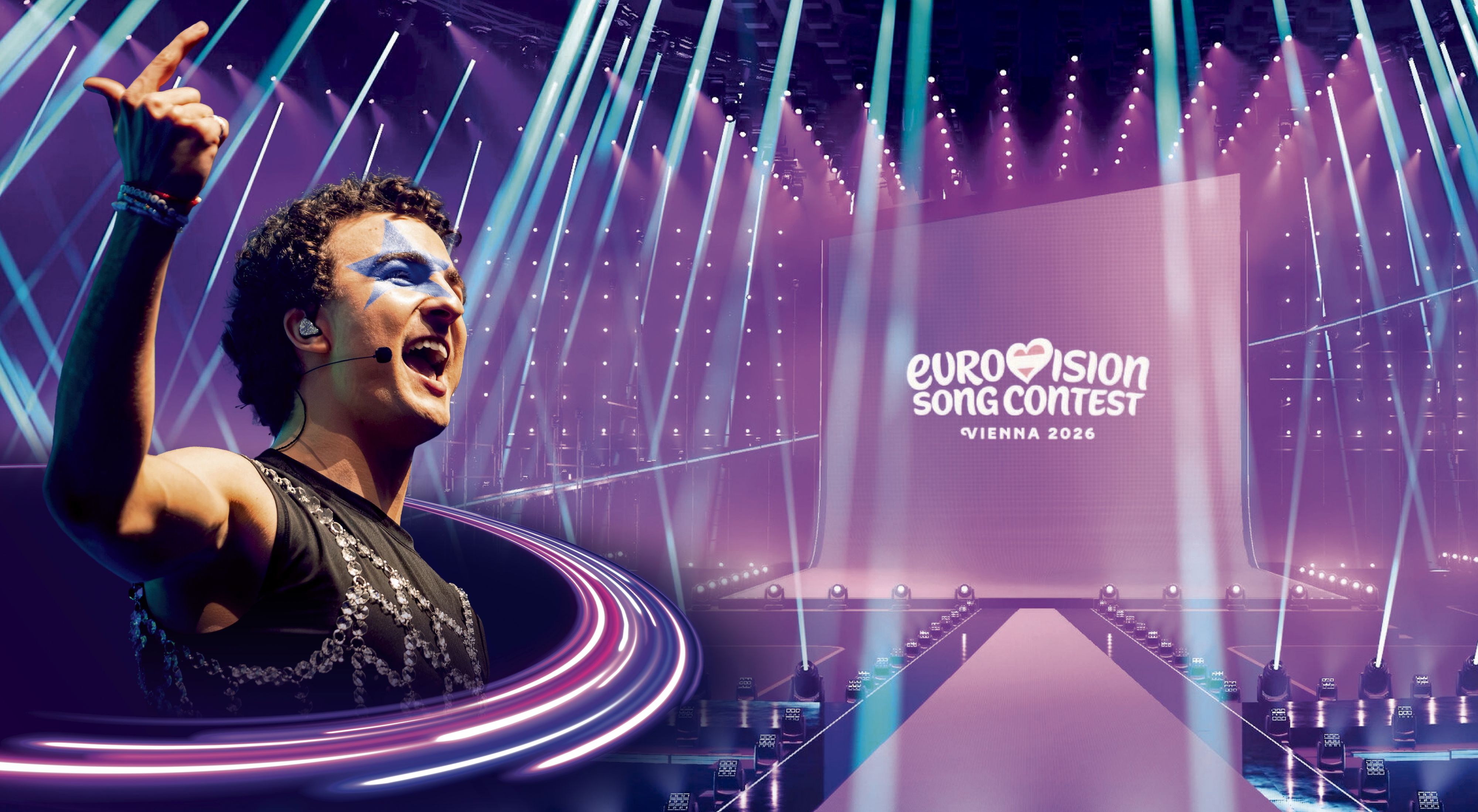 Wir schicken dich zum ESC-Finale in Wien am 16.5.2026 - sei live beim Auftritt von der österreichischen Hoffnung Cosmò dabei!