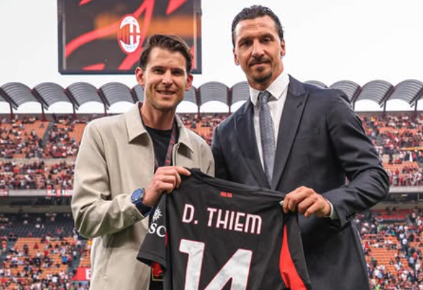 Thiem mit Ibrahimovic und eigenem Trikot