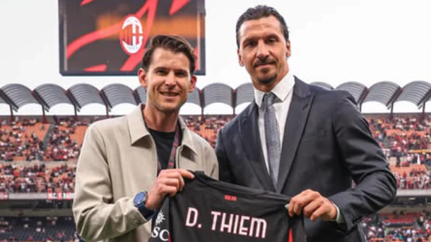 Heute.at - Thiem posiert mit Ibrahimovic im San Siro