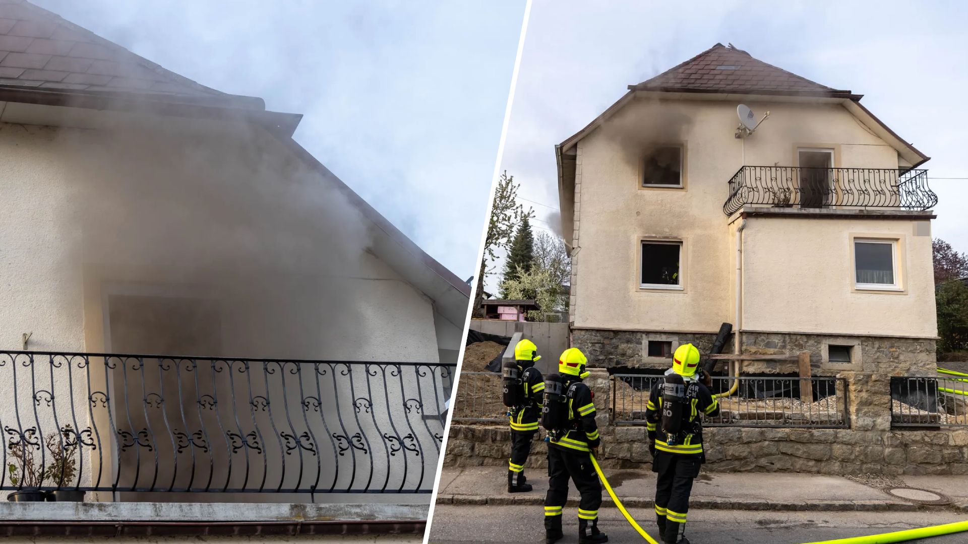 Dichter Rauch drang aus dem Wohnhaus.