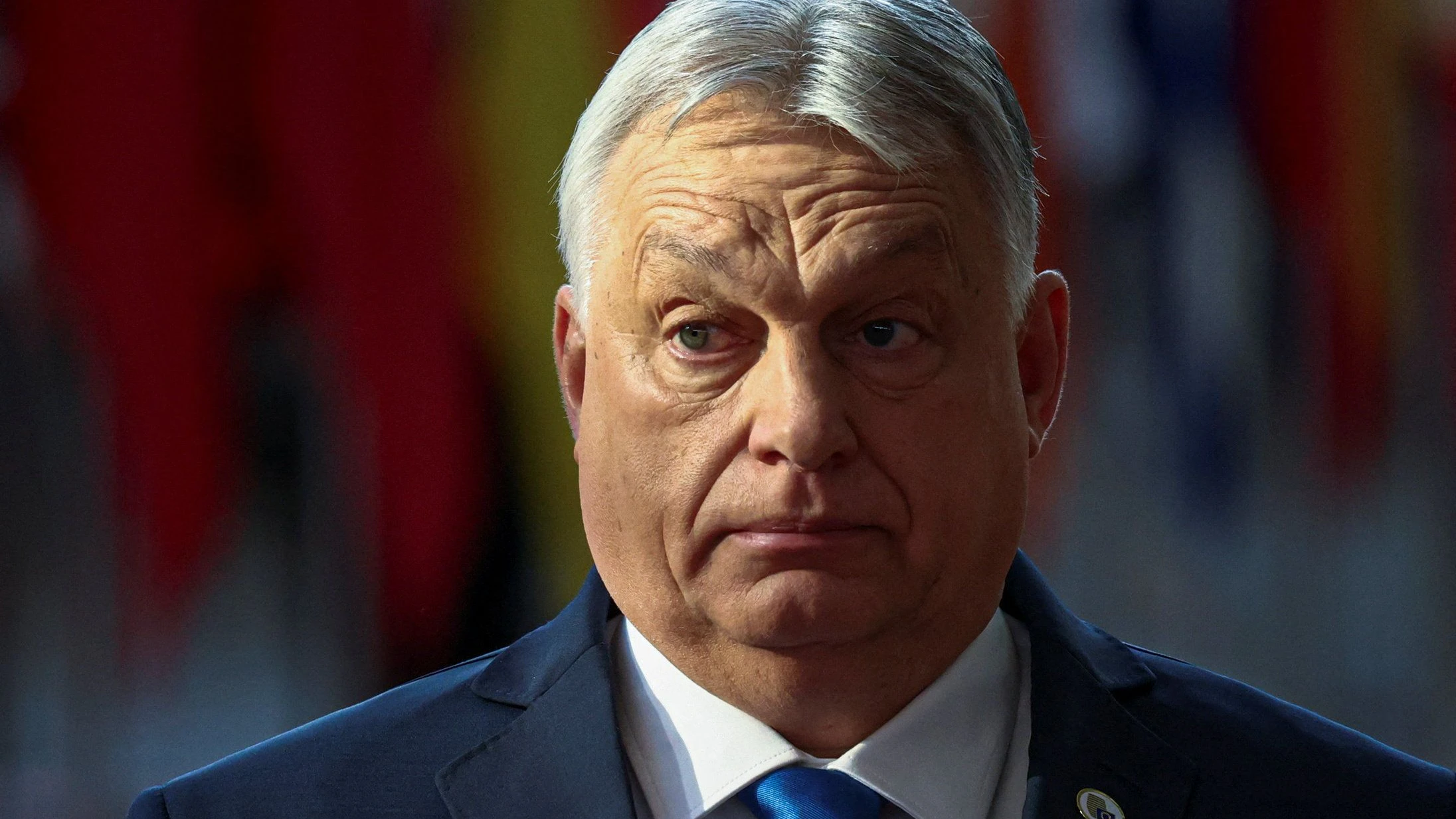 Hungarian Prime Minister Viktor Orban looks on as he arrives for a European Union leaders' summit in Brussels, Belgium, March 19, 2026. REUTERS/Yves Herman