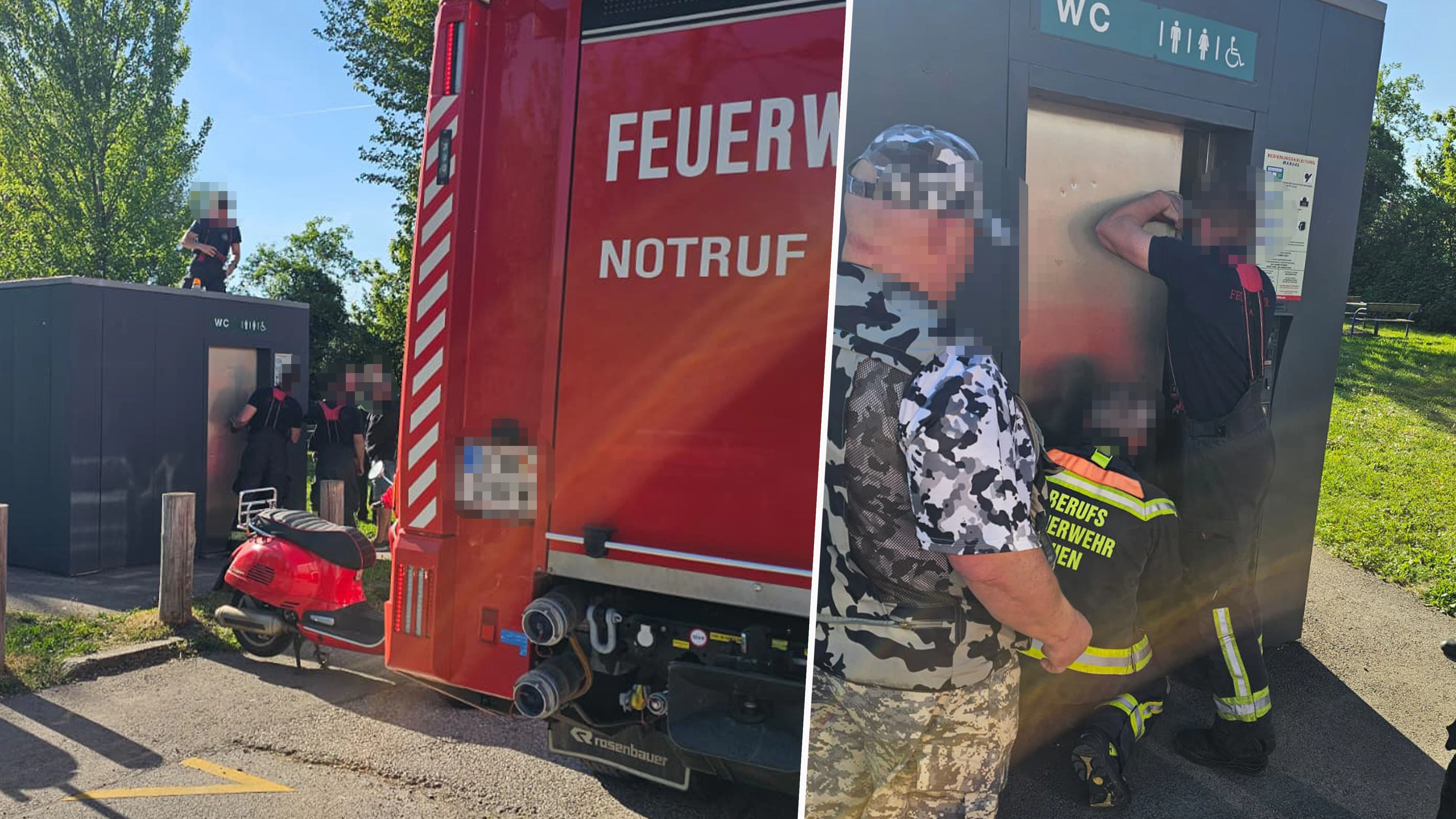 Heute.at - Eingesperrt! Wiener Feuerwehr muss Frau aus WC befreien