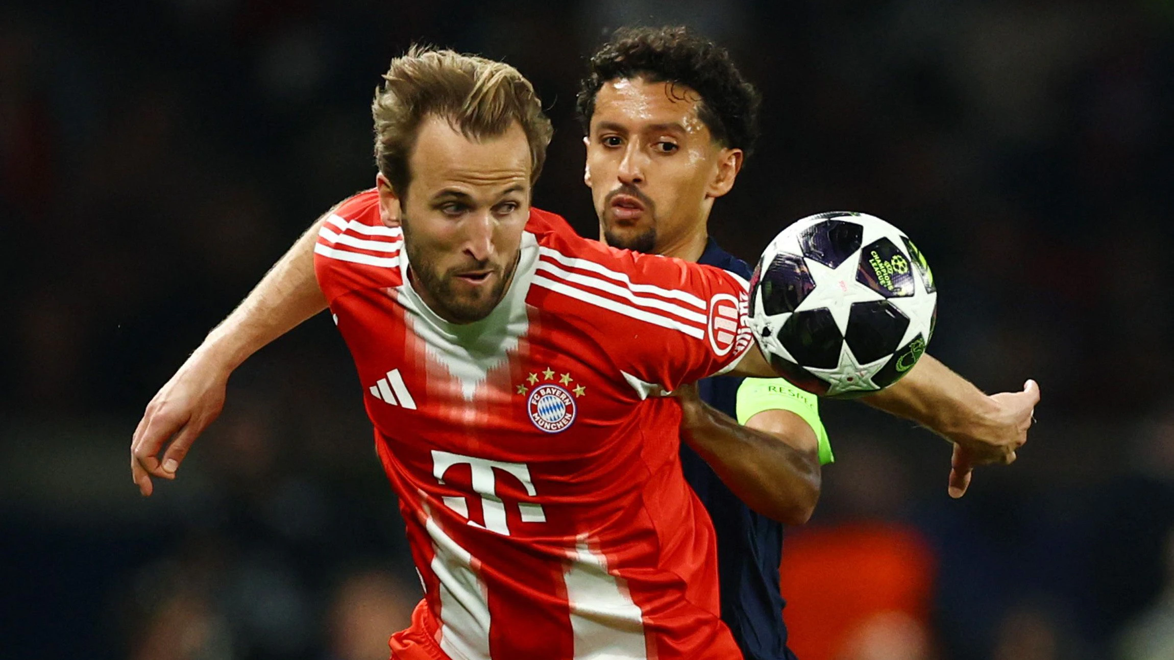 Bayern-Star Harry Kane gegen Paris St.-Germain. 